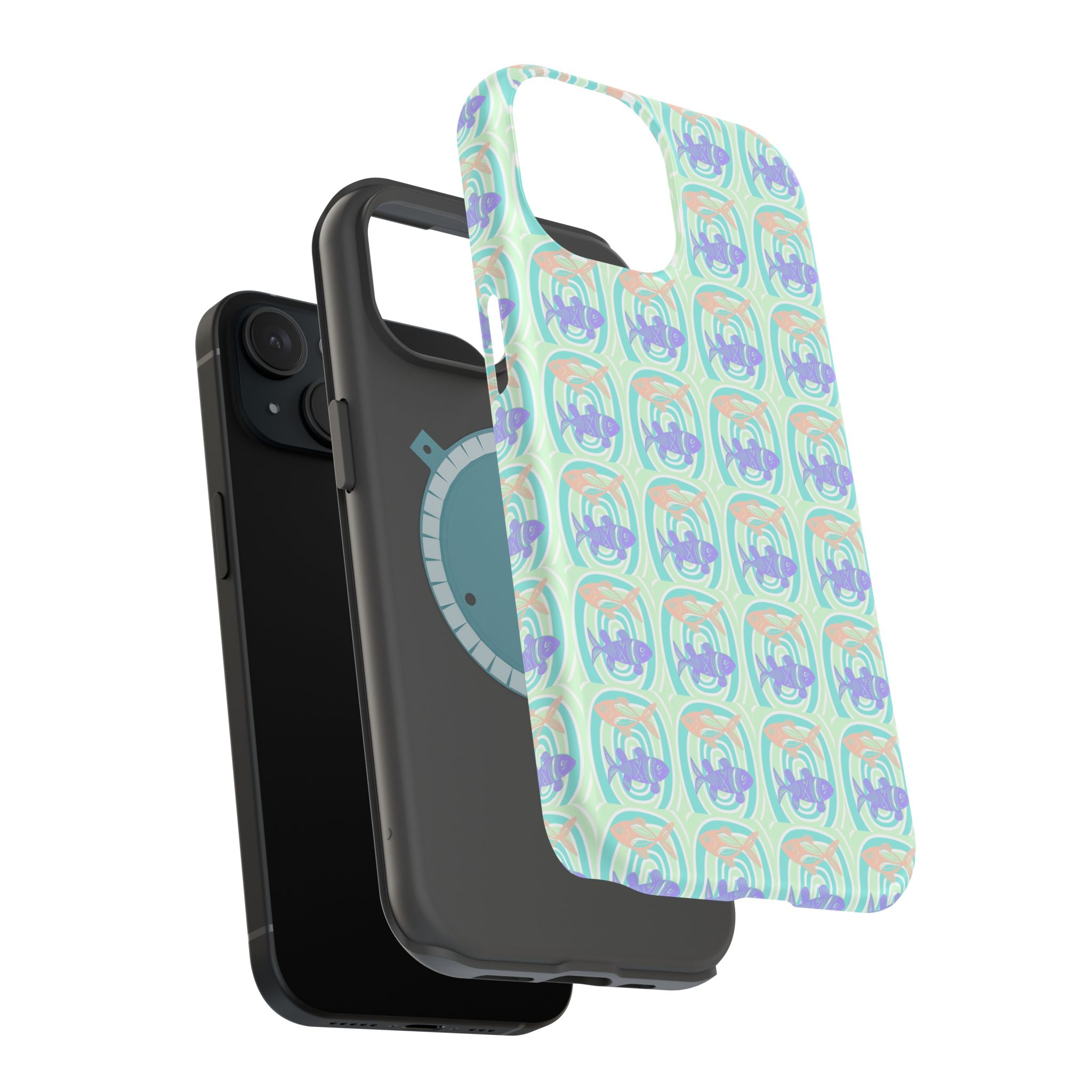 Colorful Fish Pattern Magnetic Tough Case for iPhone