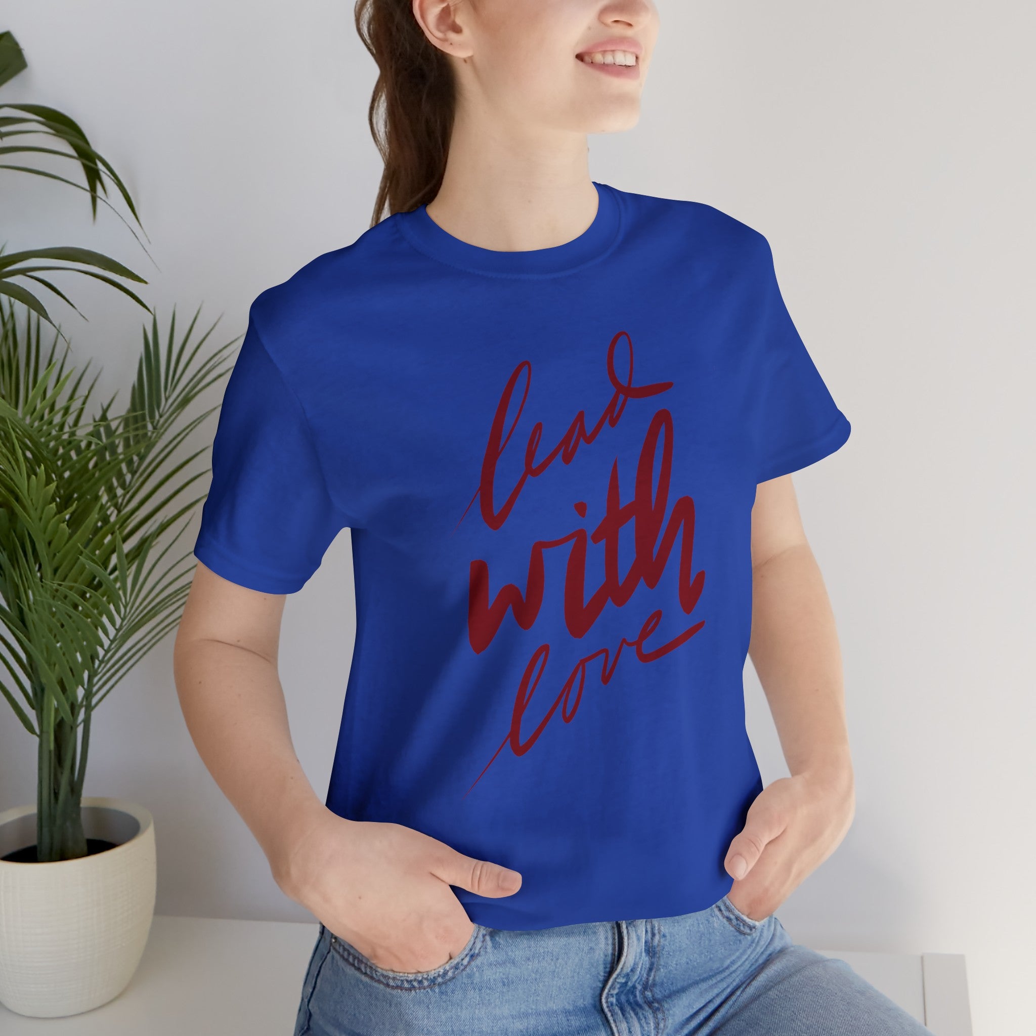 LEAD WITH LOVE Unisex Jersey T-Shirt