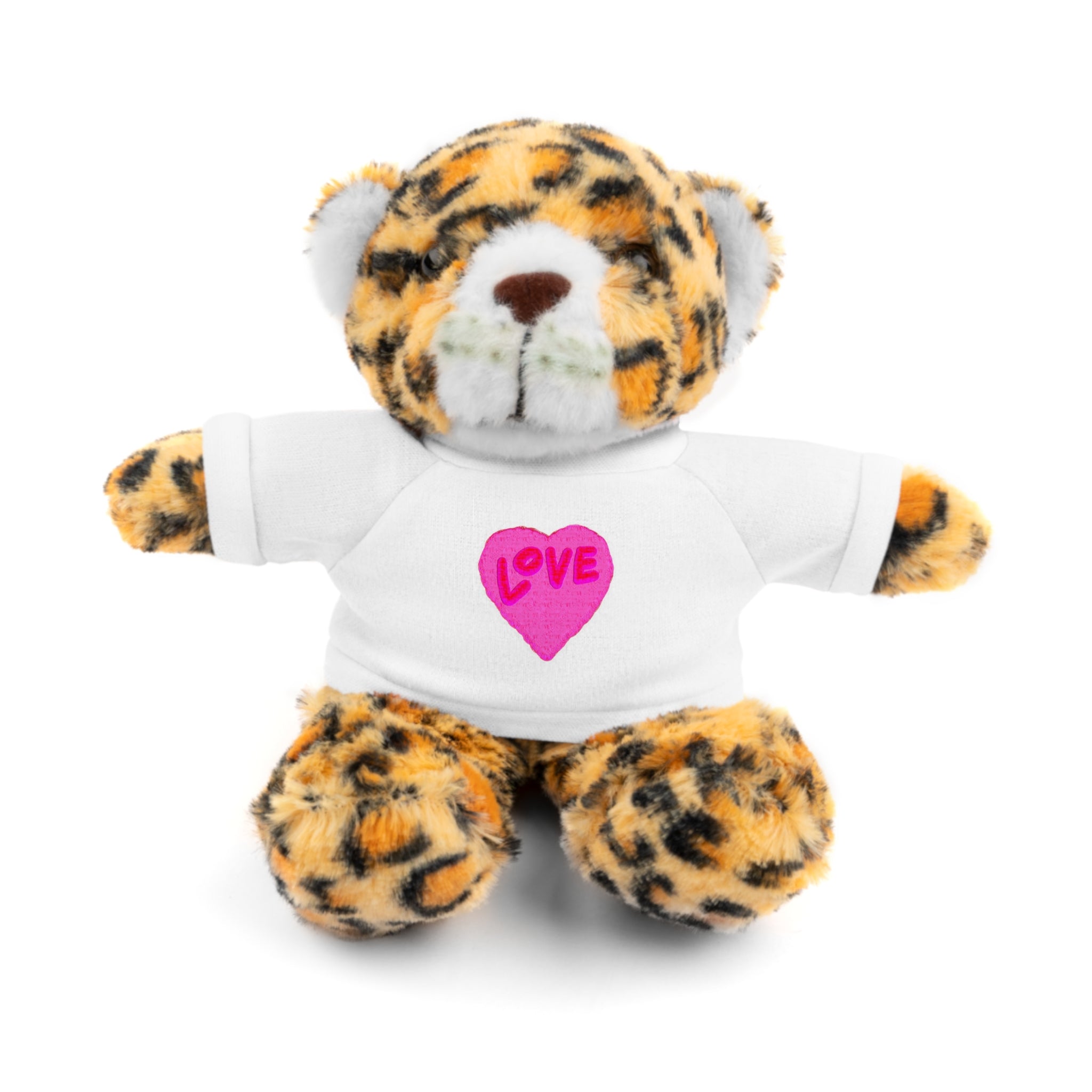 Love Bear Stuffed Animal in Custom Tee - Perfect Gift for Kids and Occasions