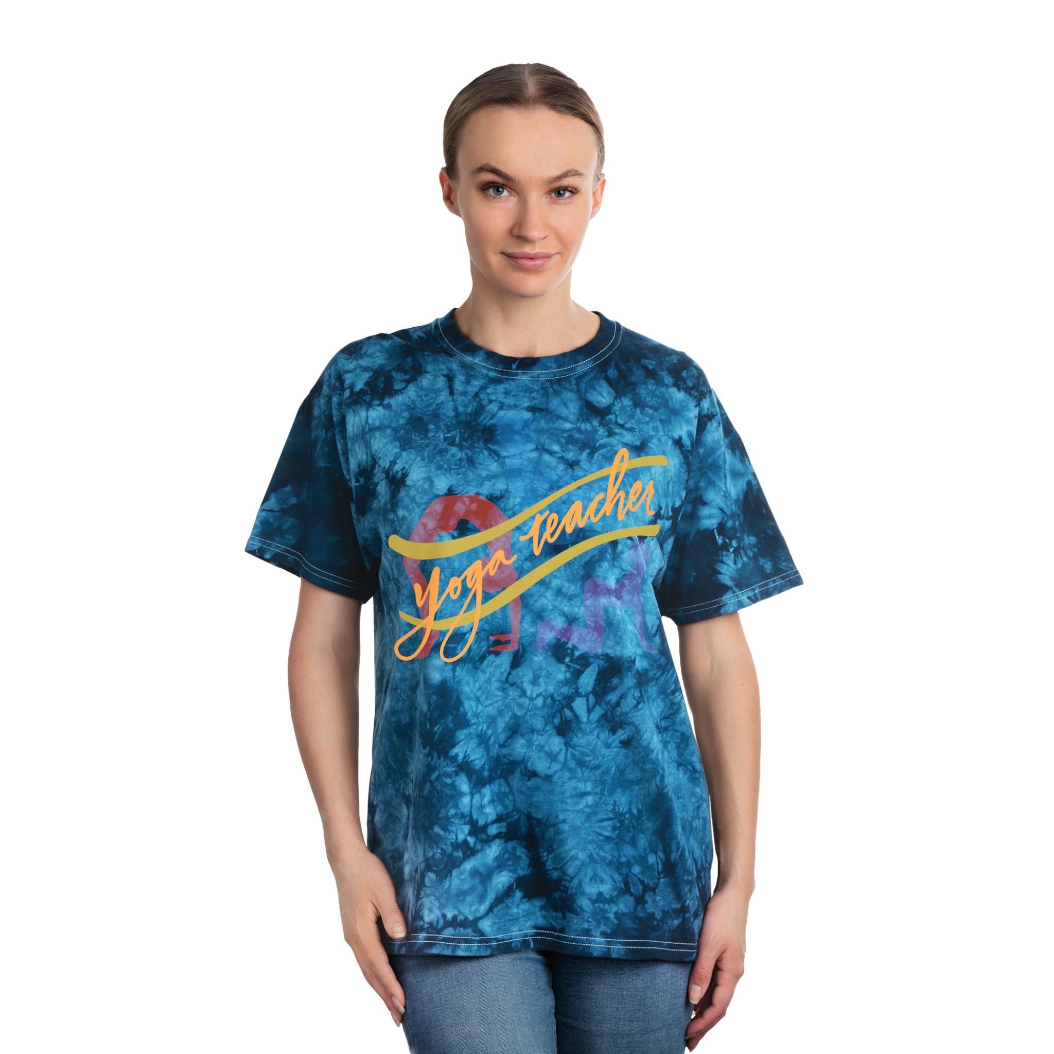 Tie-Dye Yoga Teacher Tee - Relaxed Fit Shirt for Mindful Living