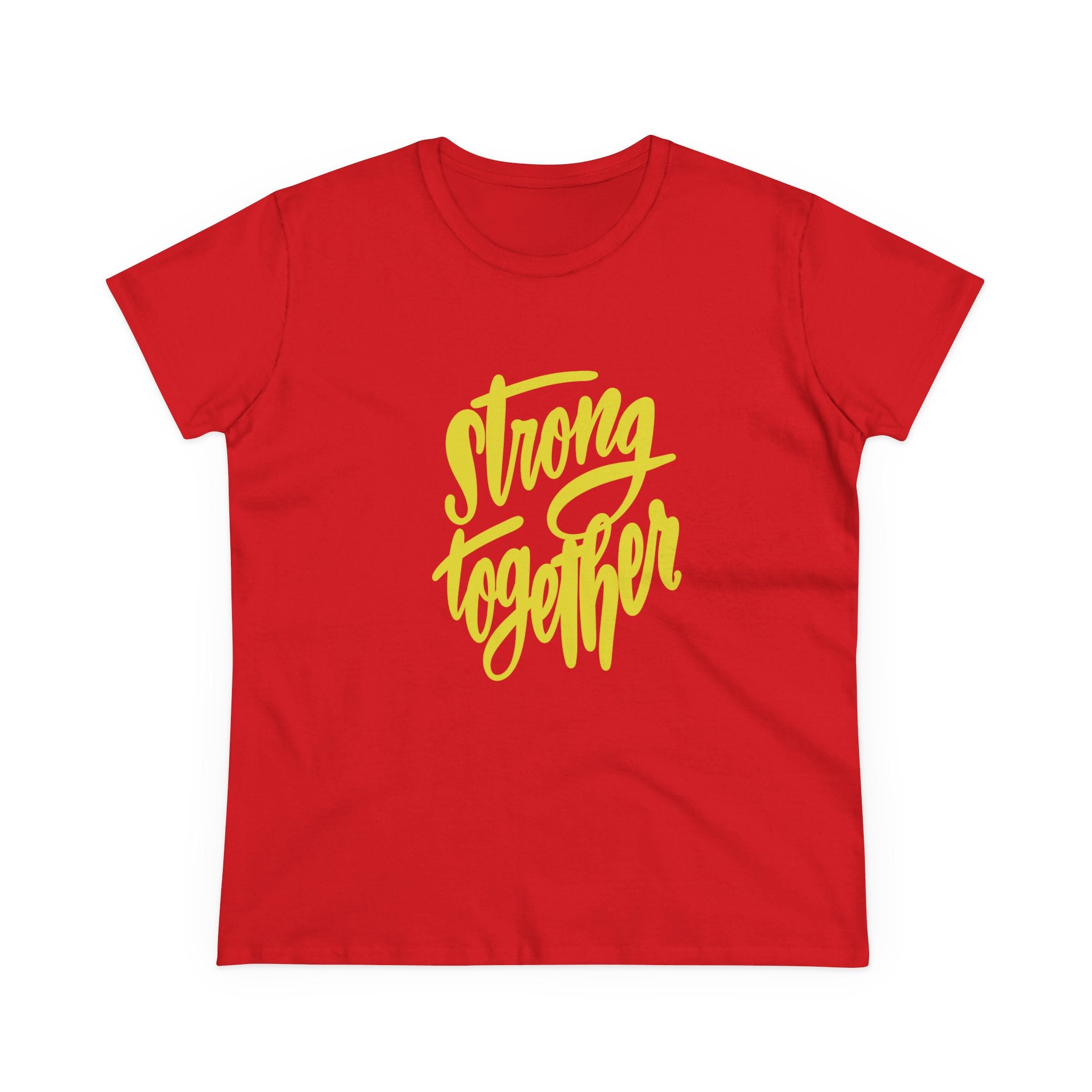 Strong Together Women's Cotton Tee - Empowerment Shirt for Everyday Comfort