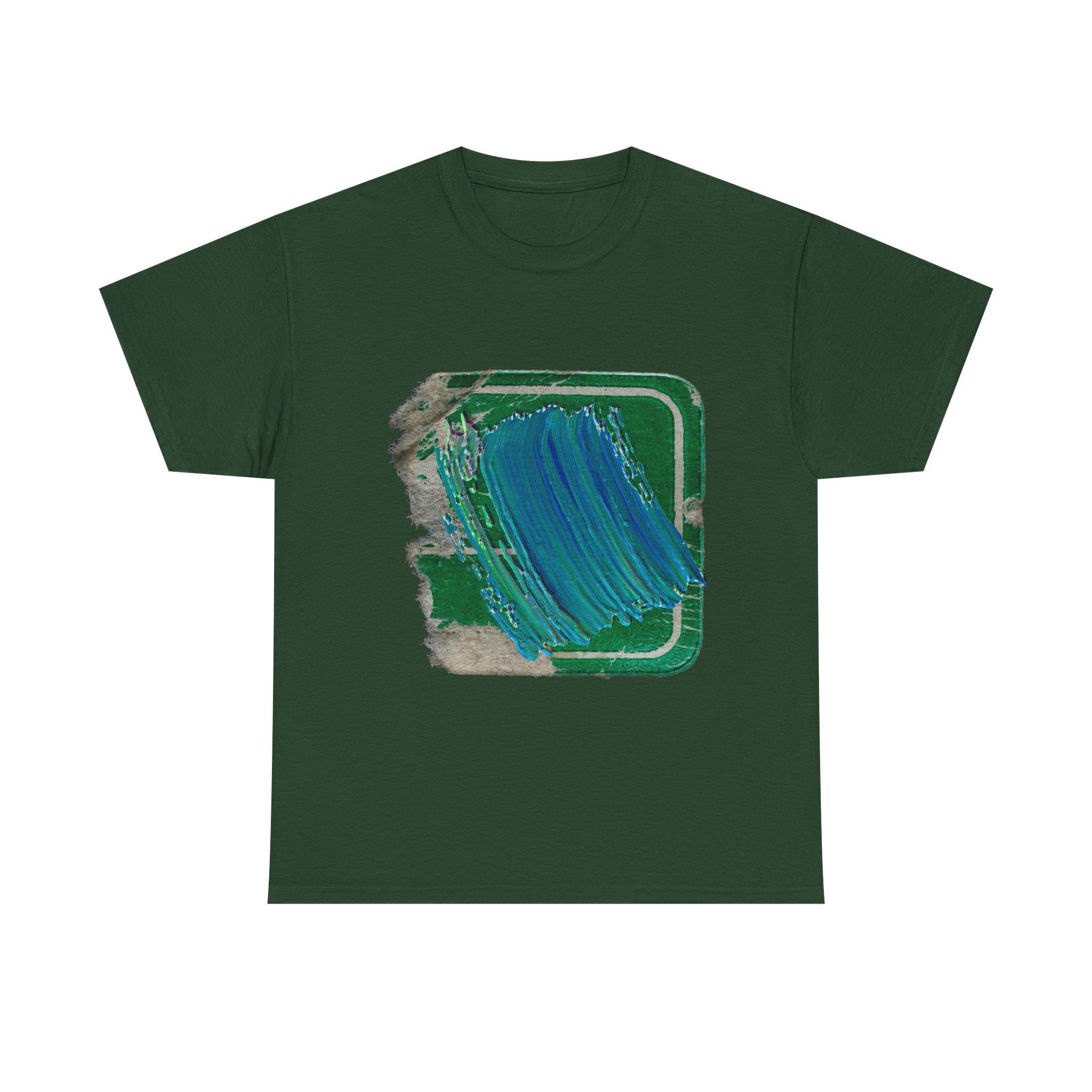 Painterly Abstract Graphic Unisex Heavy Cotton Tee - Casual Art Style Shirt