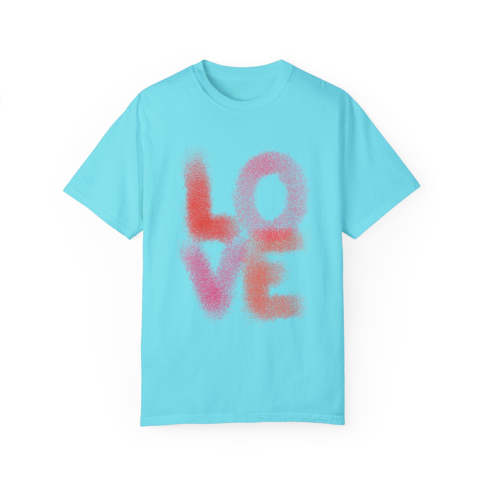 LOVE SCRIBBLES Unisex Garment-Dyed T-shirt