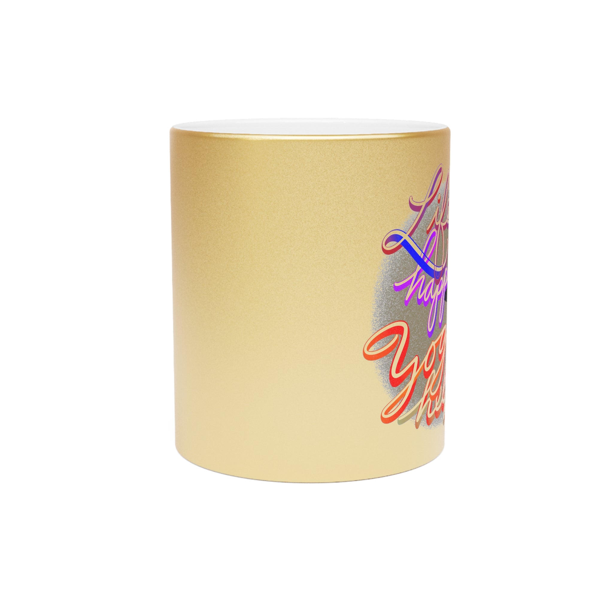 LIFE/YOGA Metallic Mug (Silver\Gold)