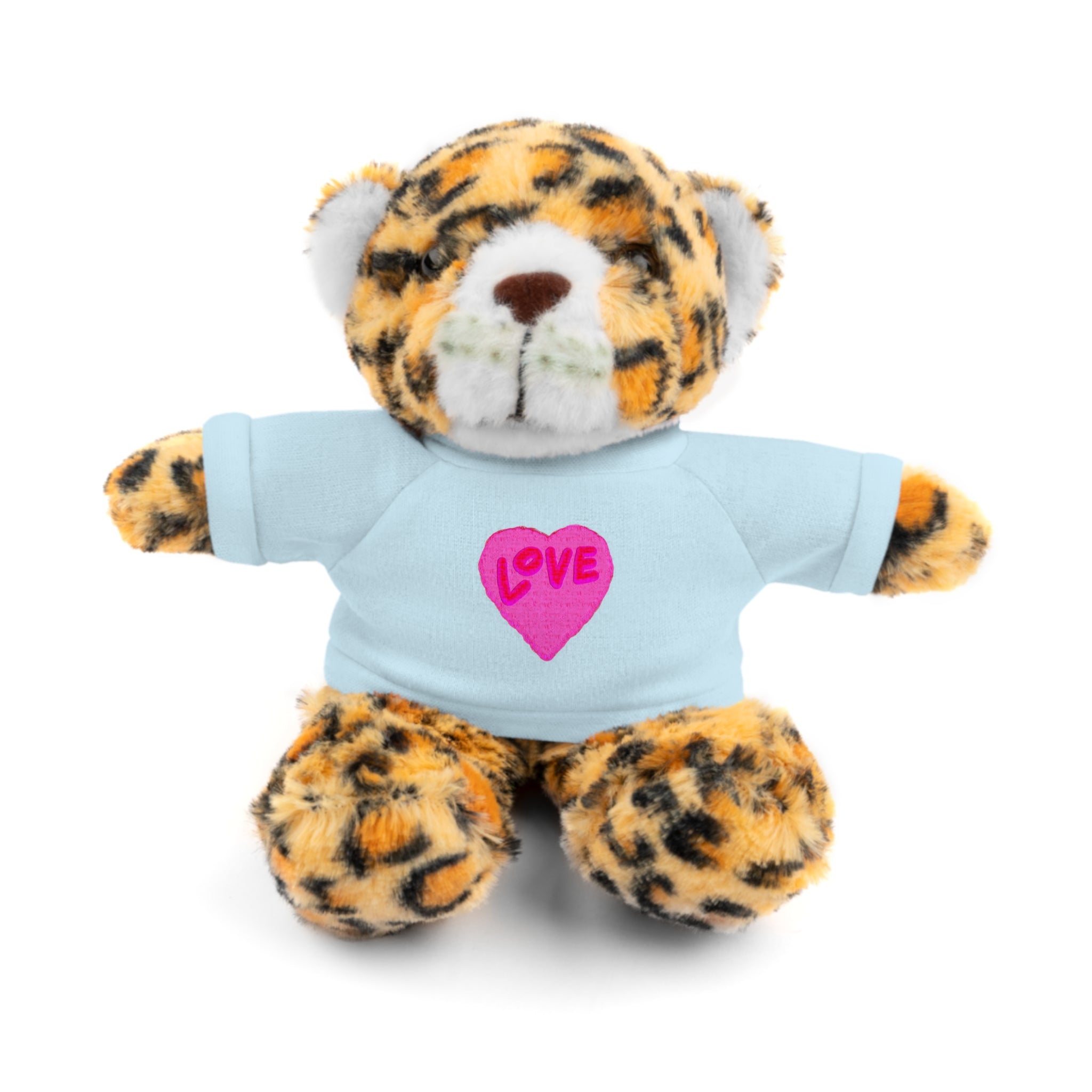 Love Bear Stuffed Animal in Custom Tee - Perfect Gift for Kids and Occasions