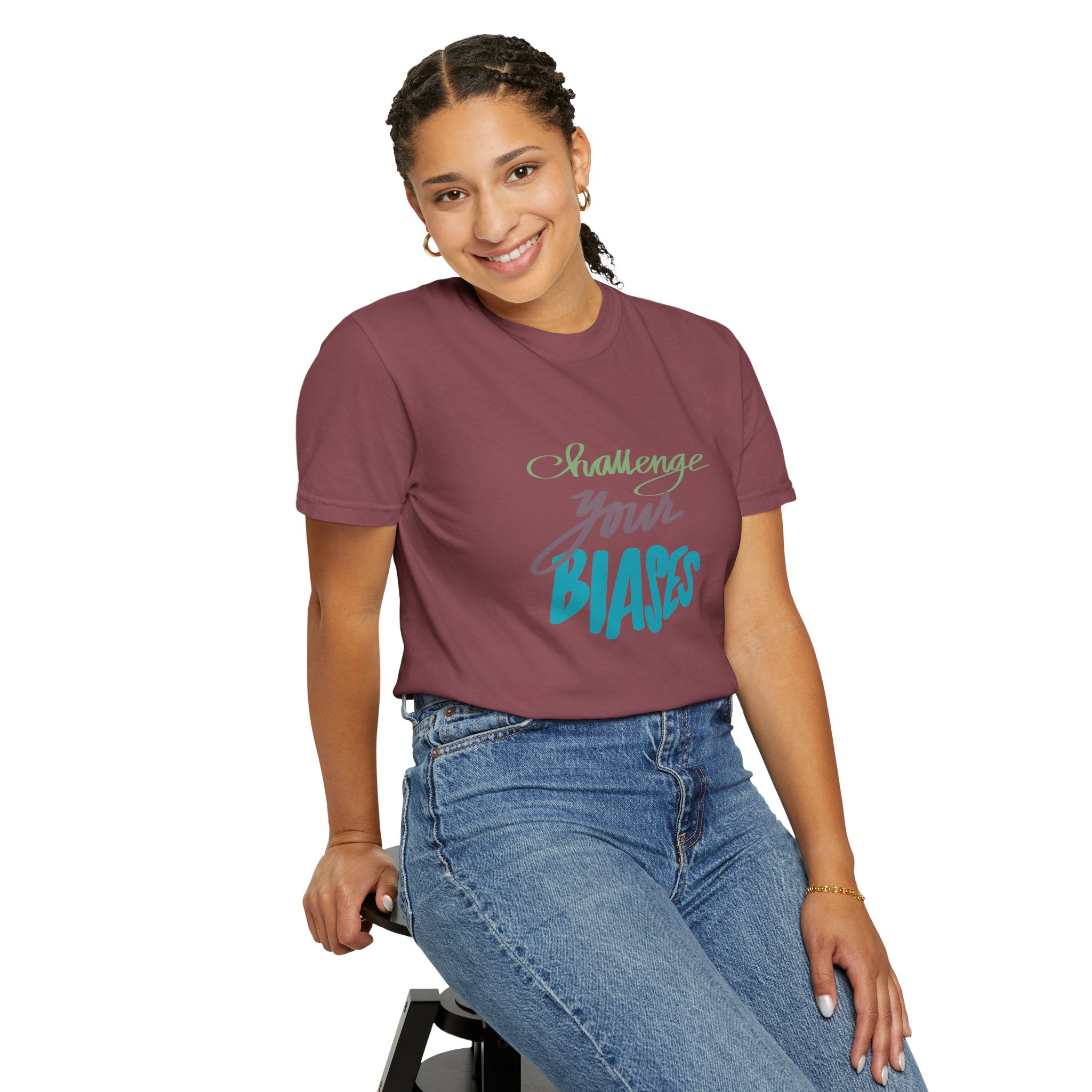 CHALLENGE BIASES Unisex Garment-Dyed T-shirt