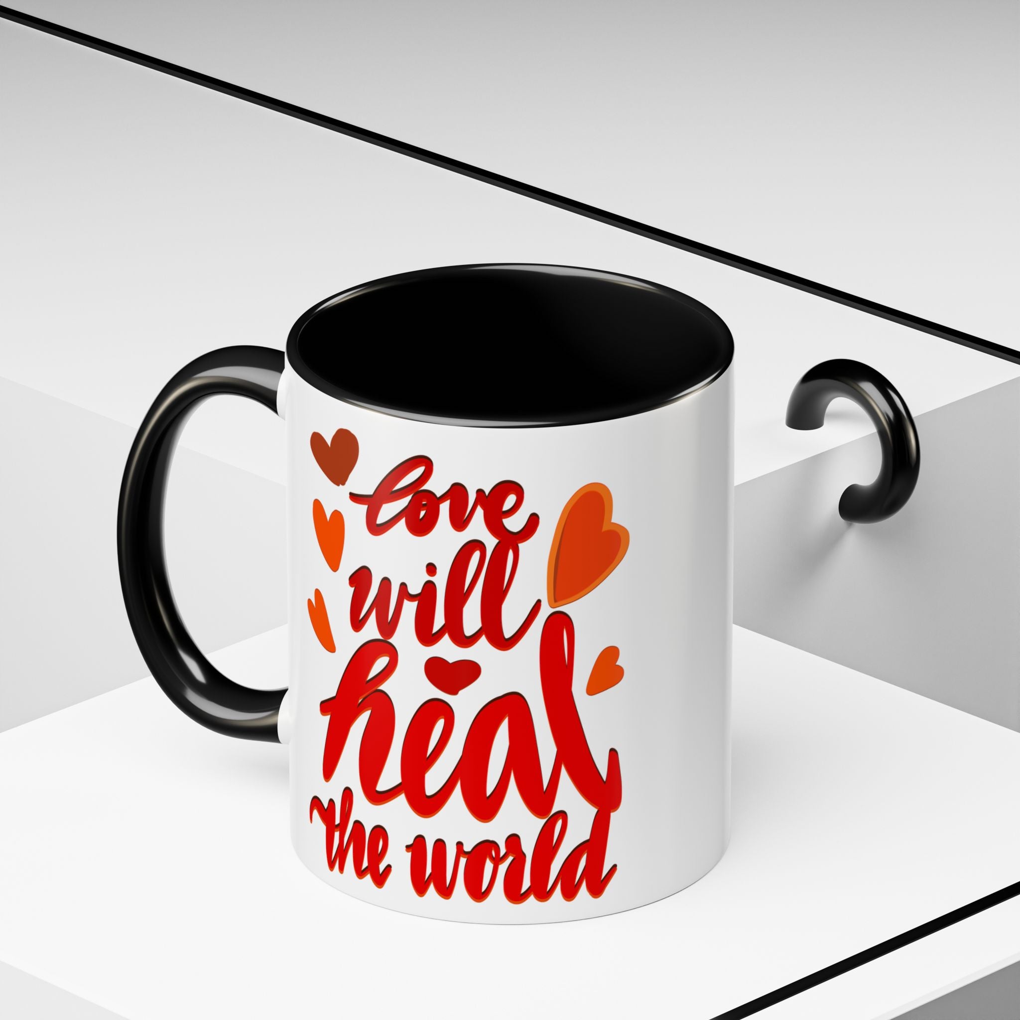 LOVE WILL HEAL THE WORLD mug
