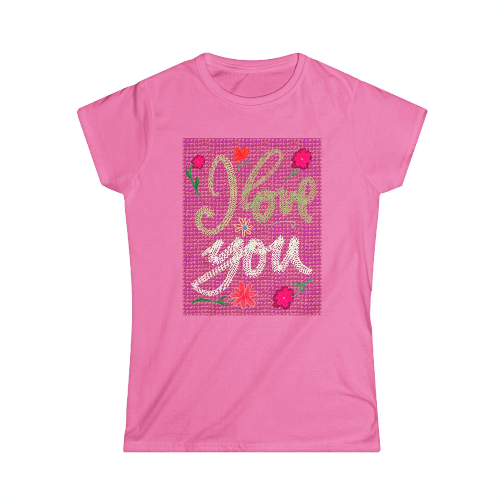 Floral Love Women's Softstyle Tee - Cute, Casual Gift for Her