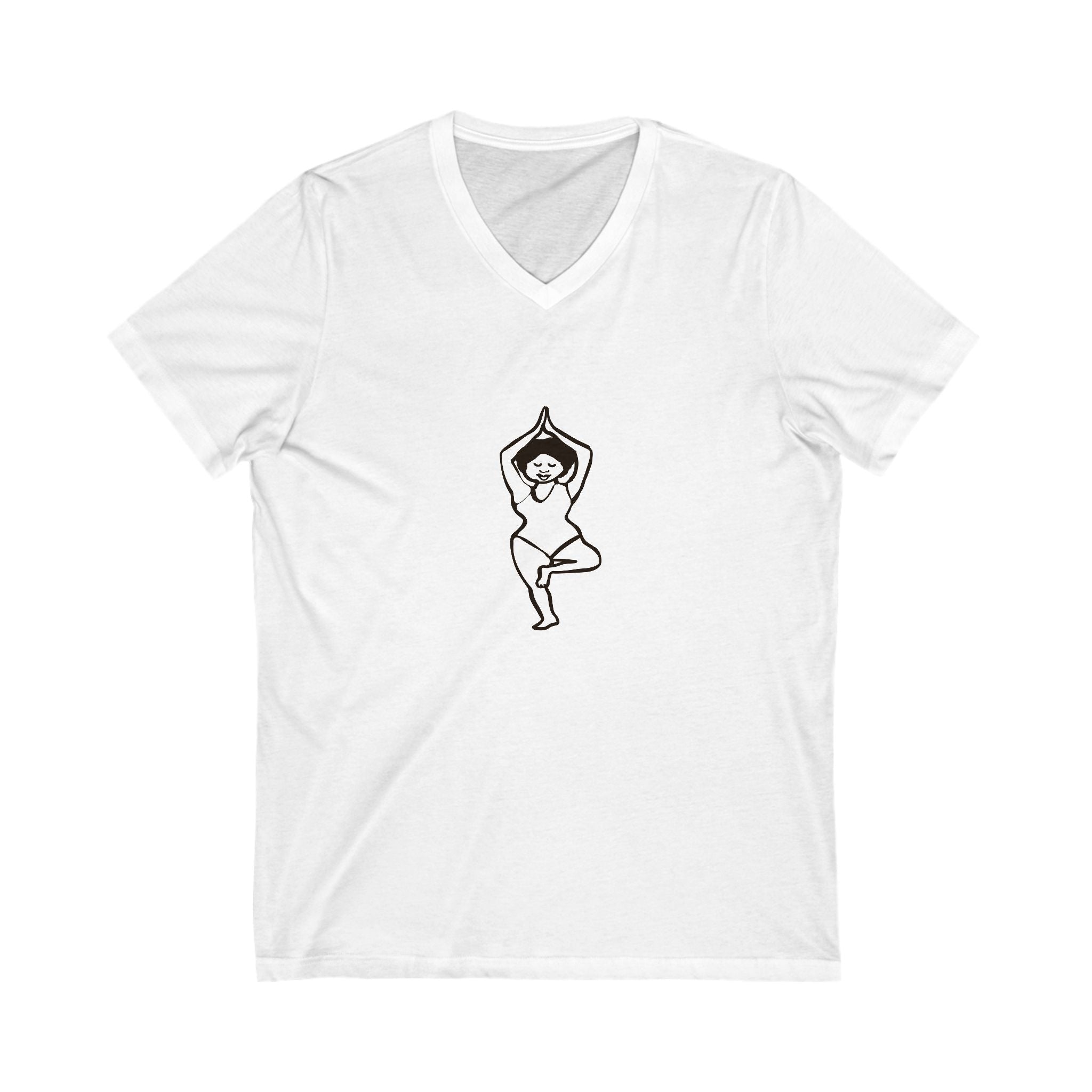 Yoga Vibes Unisex V-Neck Tee - Relaxed Fit for Mindfulness and Wellness