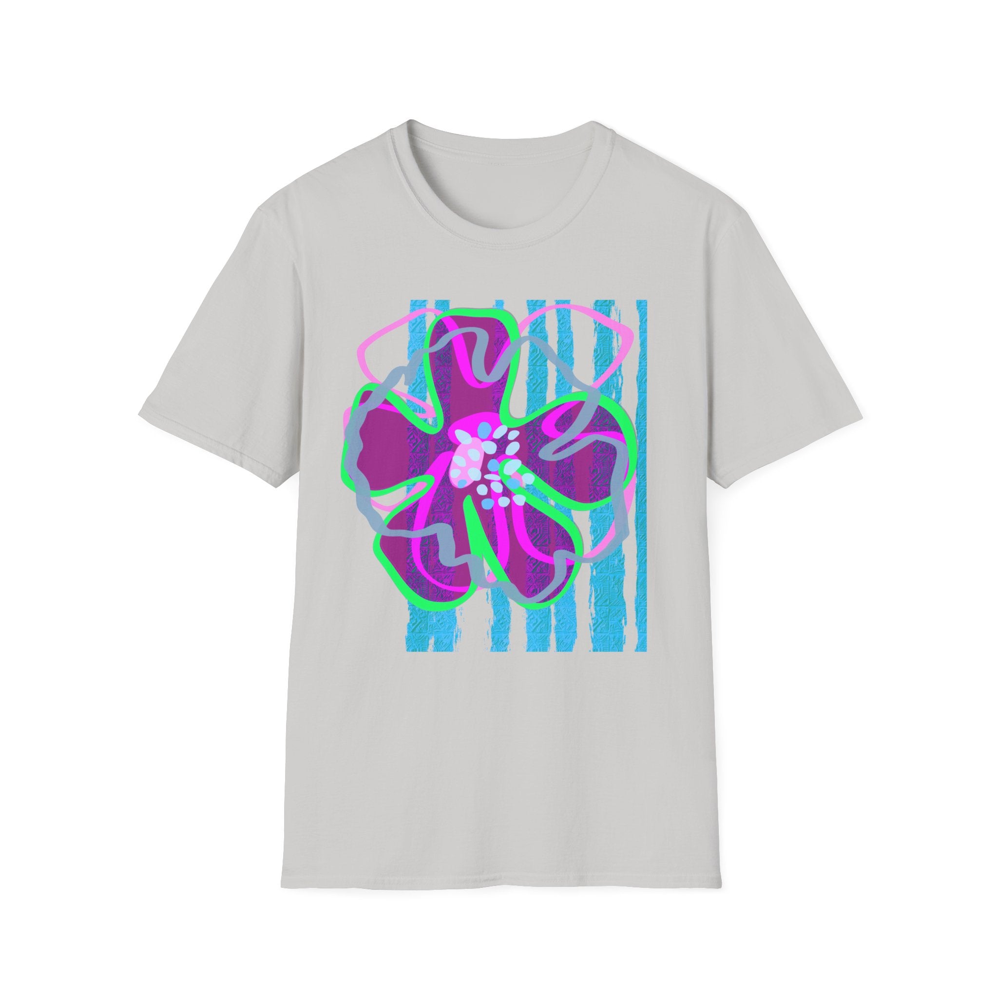 Vibrant Floral Unisex Softstyle T-Shirt for Summer Vibes