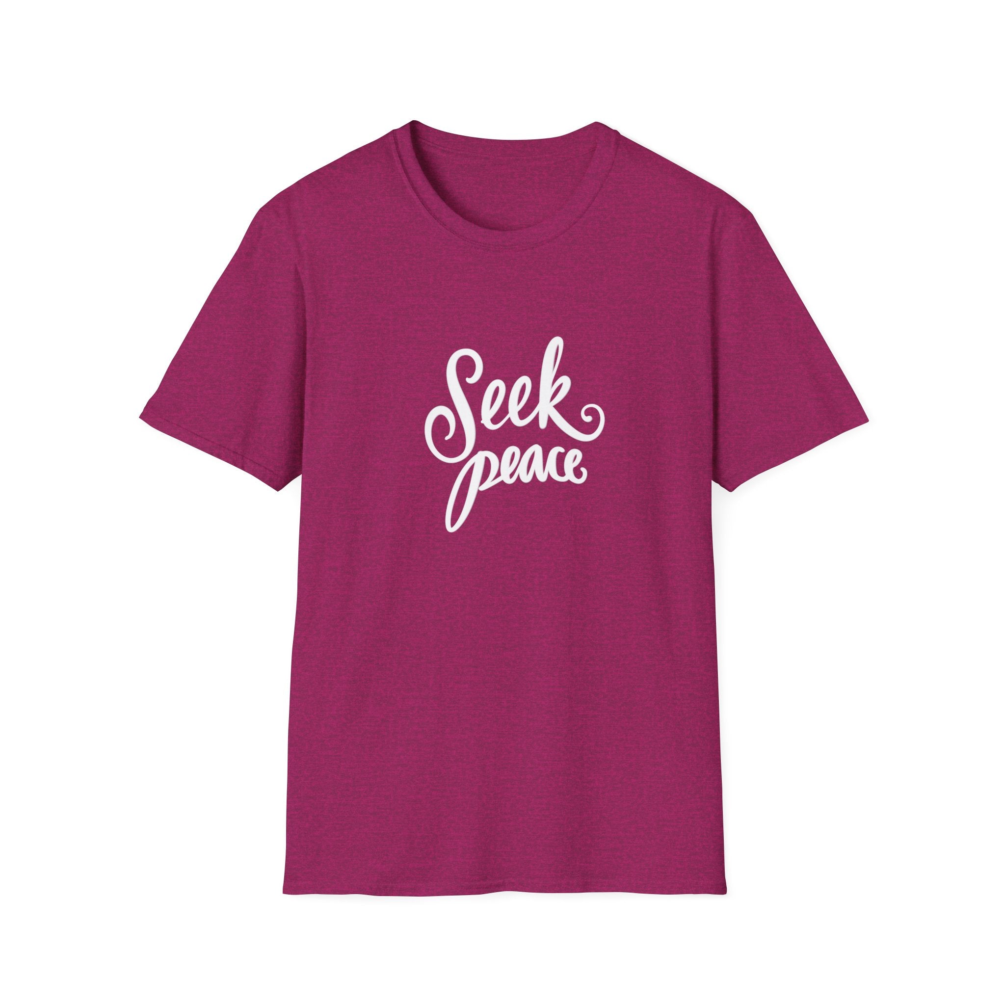Seek Peace Unisex Softstyle T-Shirt - Vibrant Casual Wear for Mindfulness & Relaxation