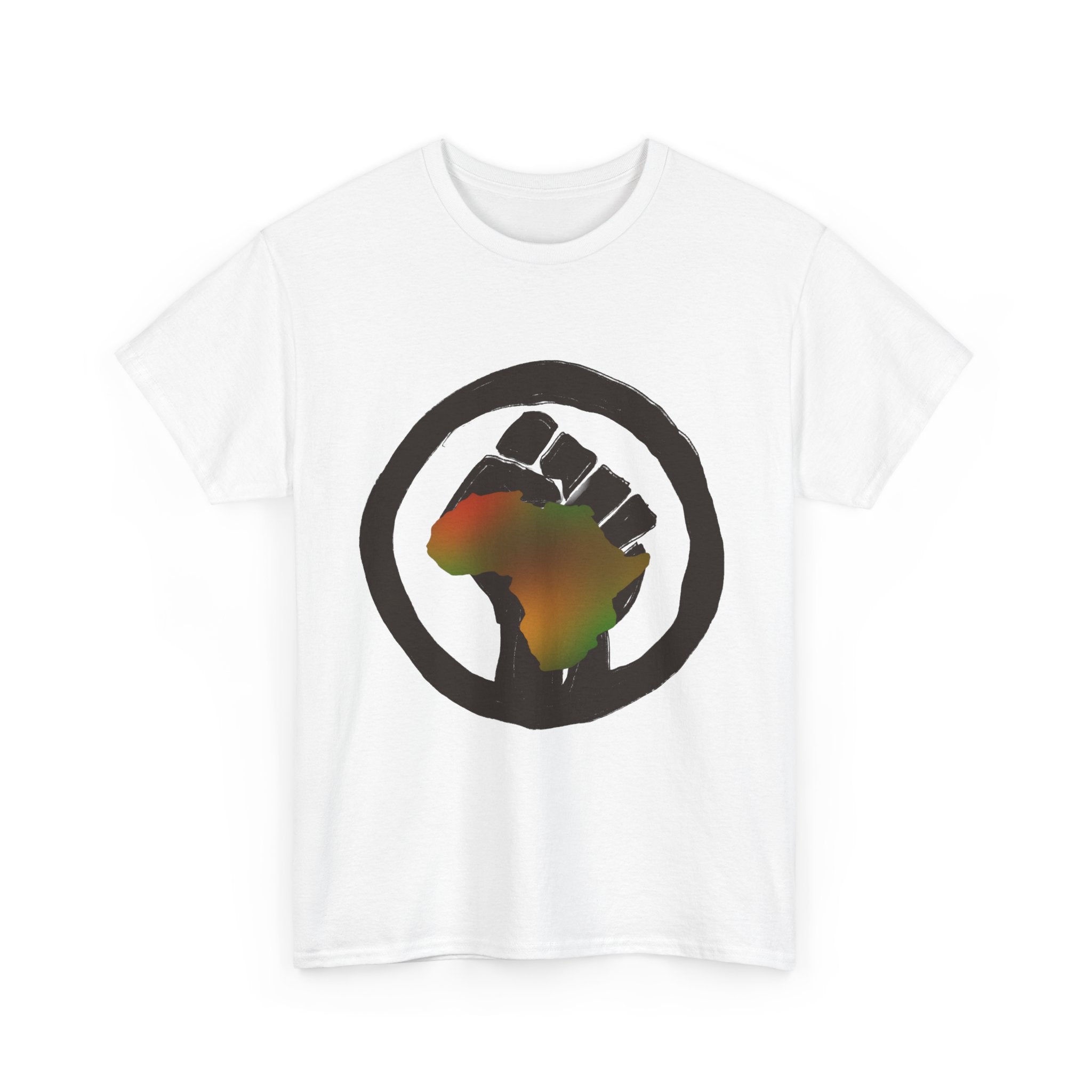 Empowerment Unisex Heavy Cotton Tee - Africa Fist Design