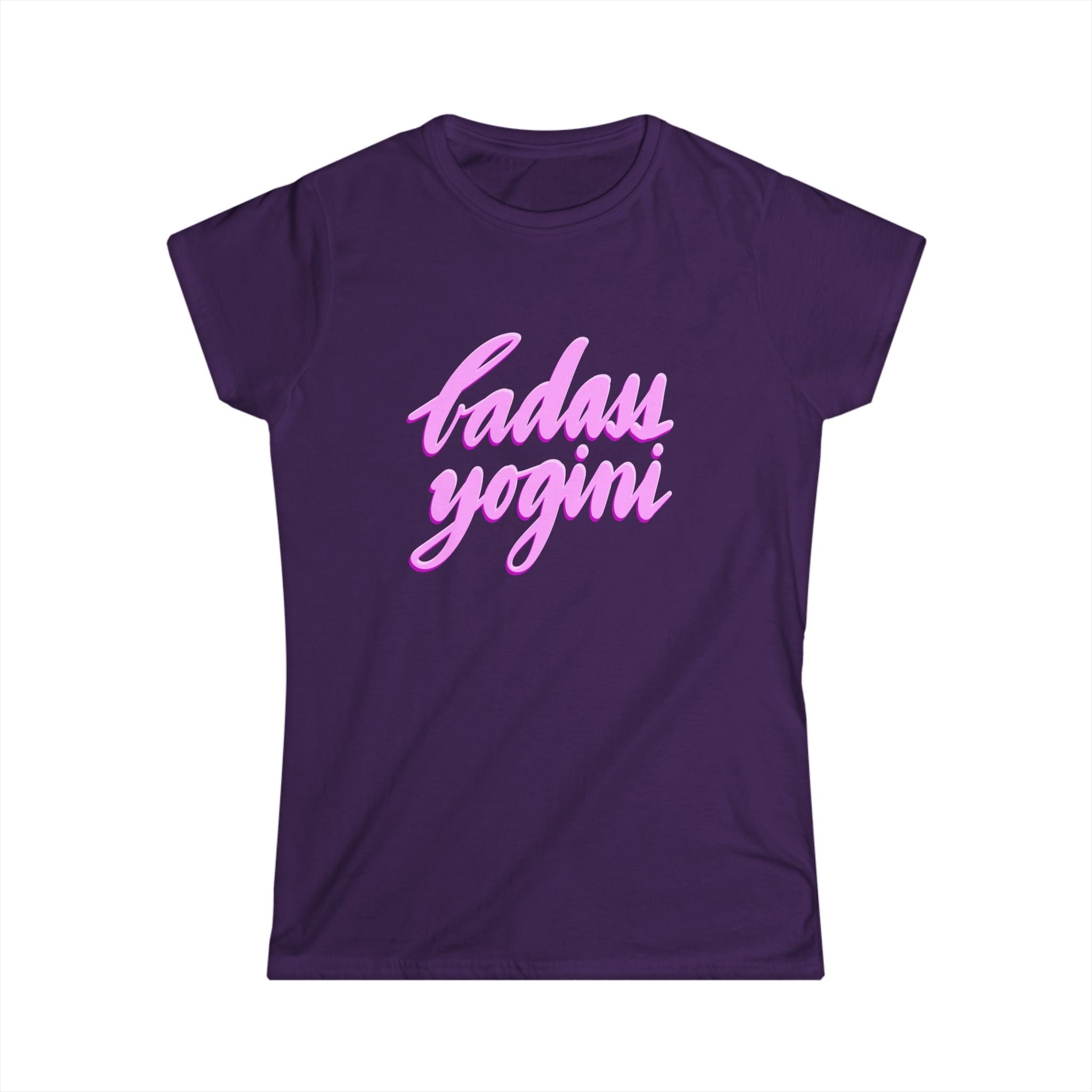 'Badass Yogini' Women's Softstyle Tee - Empowering T-Shirt for Yoga Lovers