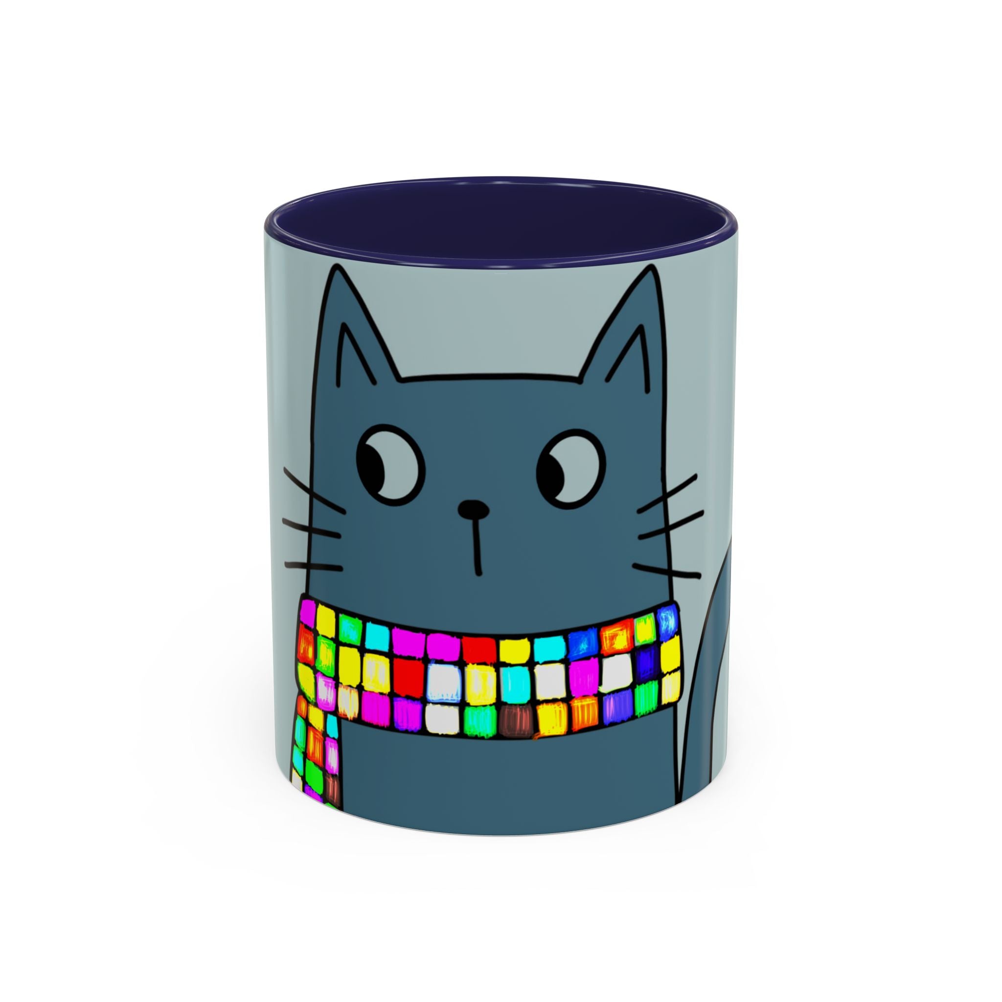 Coffee Mug - CAT WITH SCARF Design - 11oz