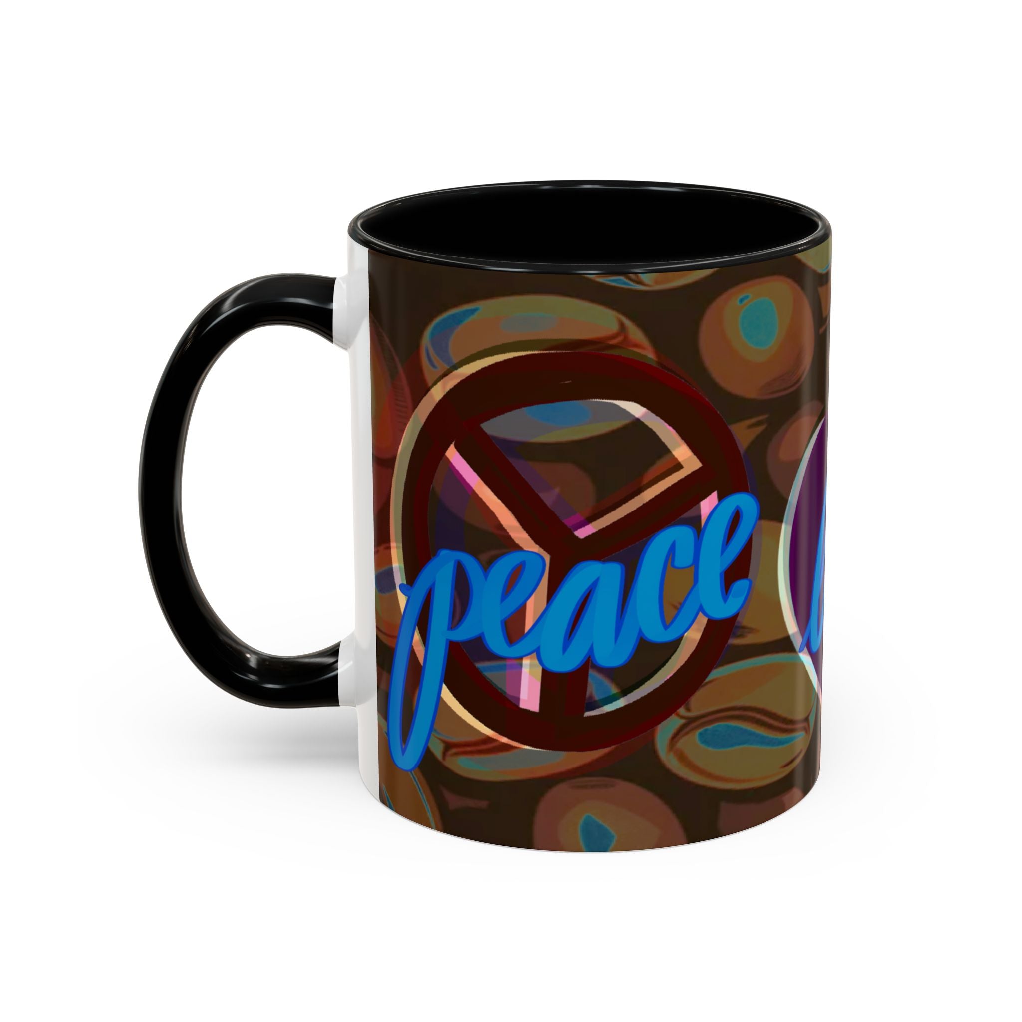 PEACE LOVE COFFEE Accent Coffee Mug (11 oz)