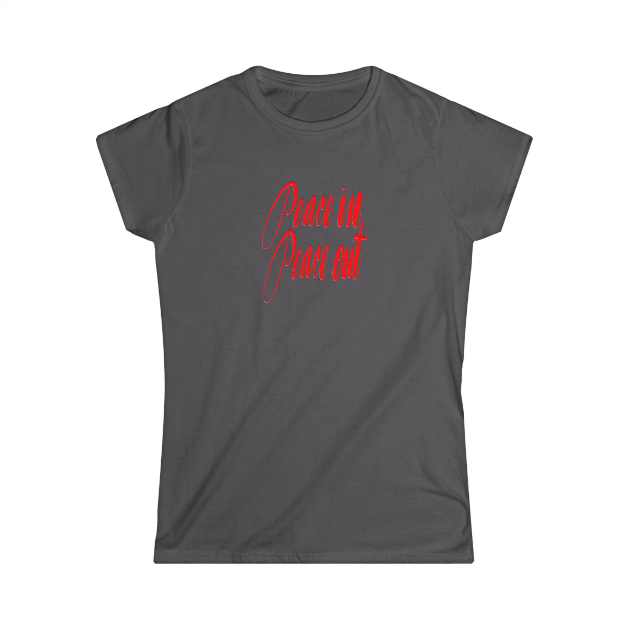 Peace in Peace Out Softstyle Tee - Comfortable Casual T-Shirt