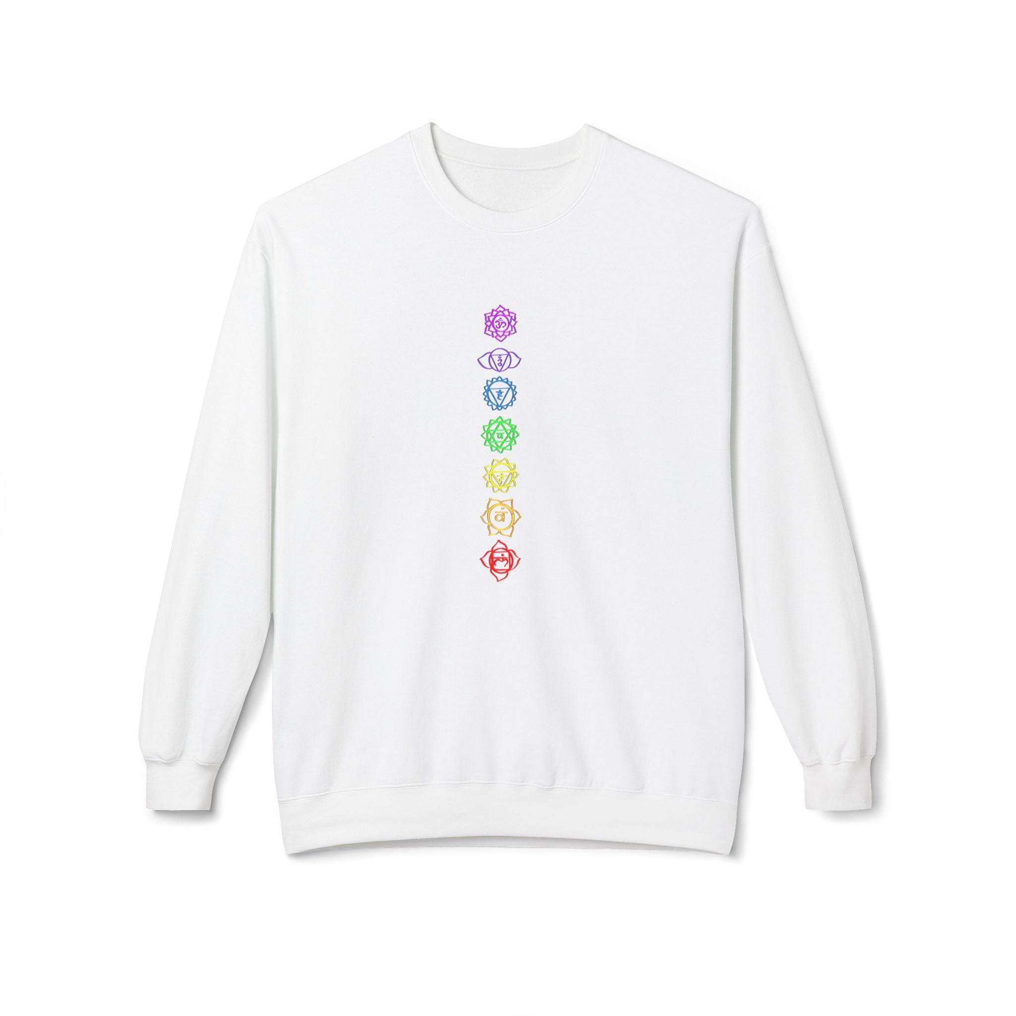 Chakra Alignment Hand Drawn Design Softstyle Fleece Crewneck Sweatshirt