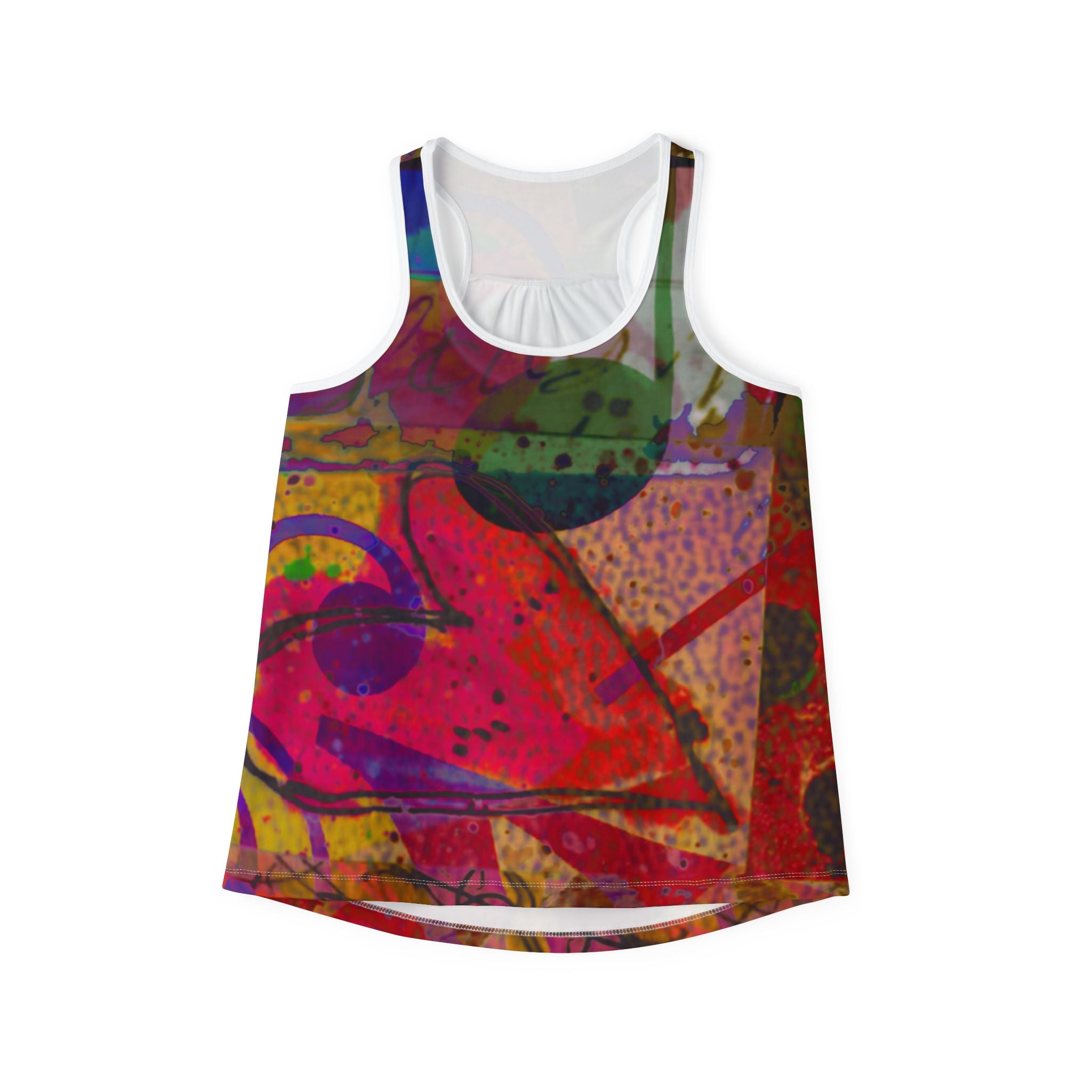Vibrant Abstract Women’s Tank Top - Colorful Summer Wear