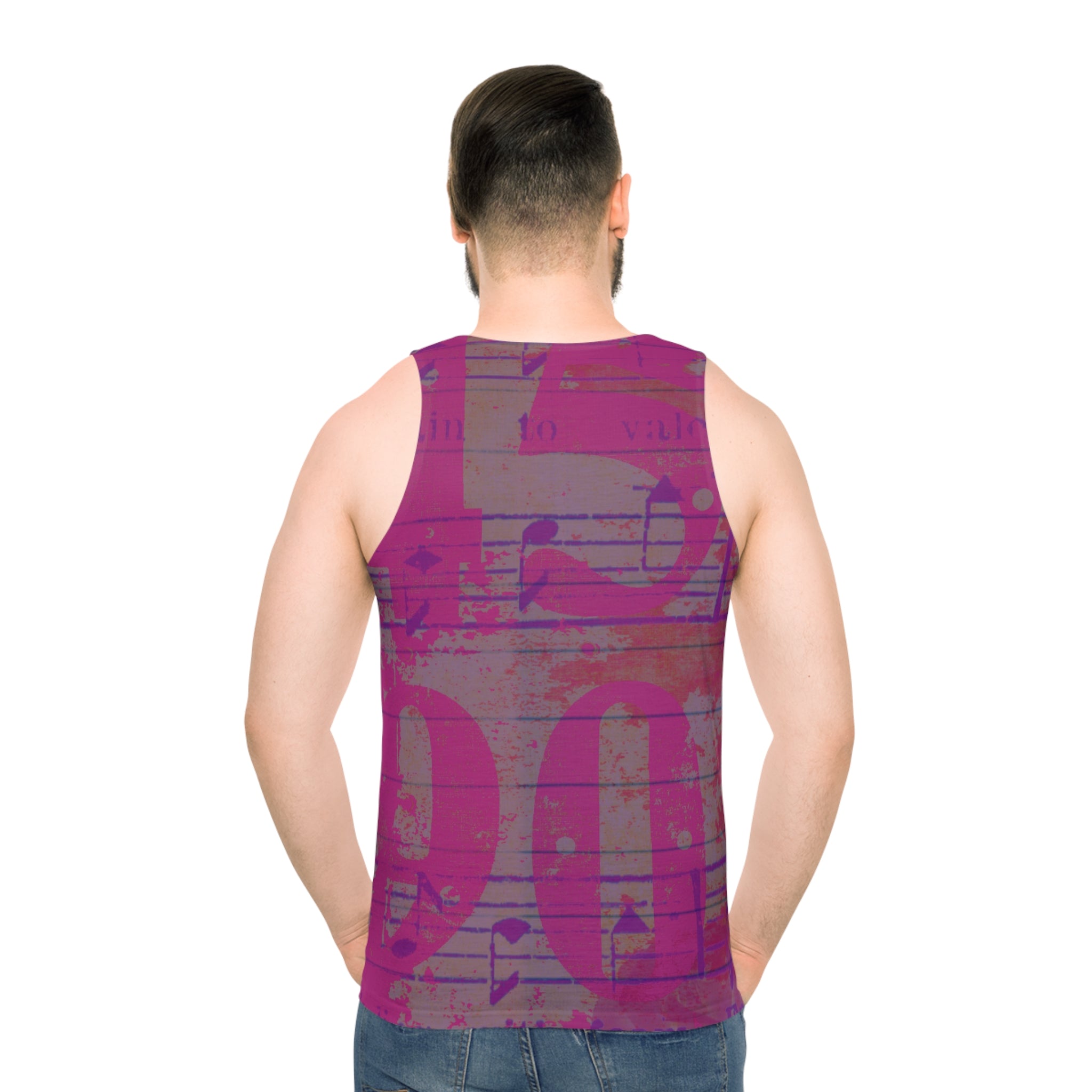 Vibrant Musical Notes Unisex Tank Top - Perfect for Music Lovers
