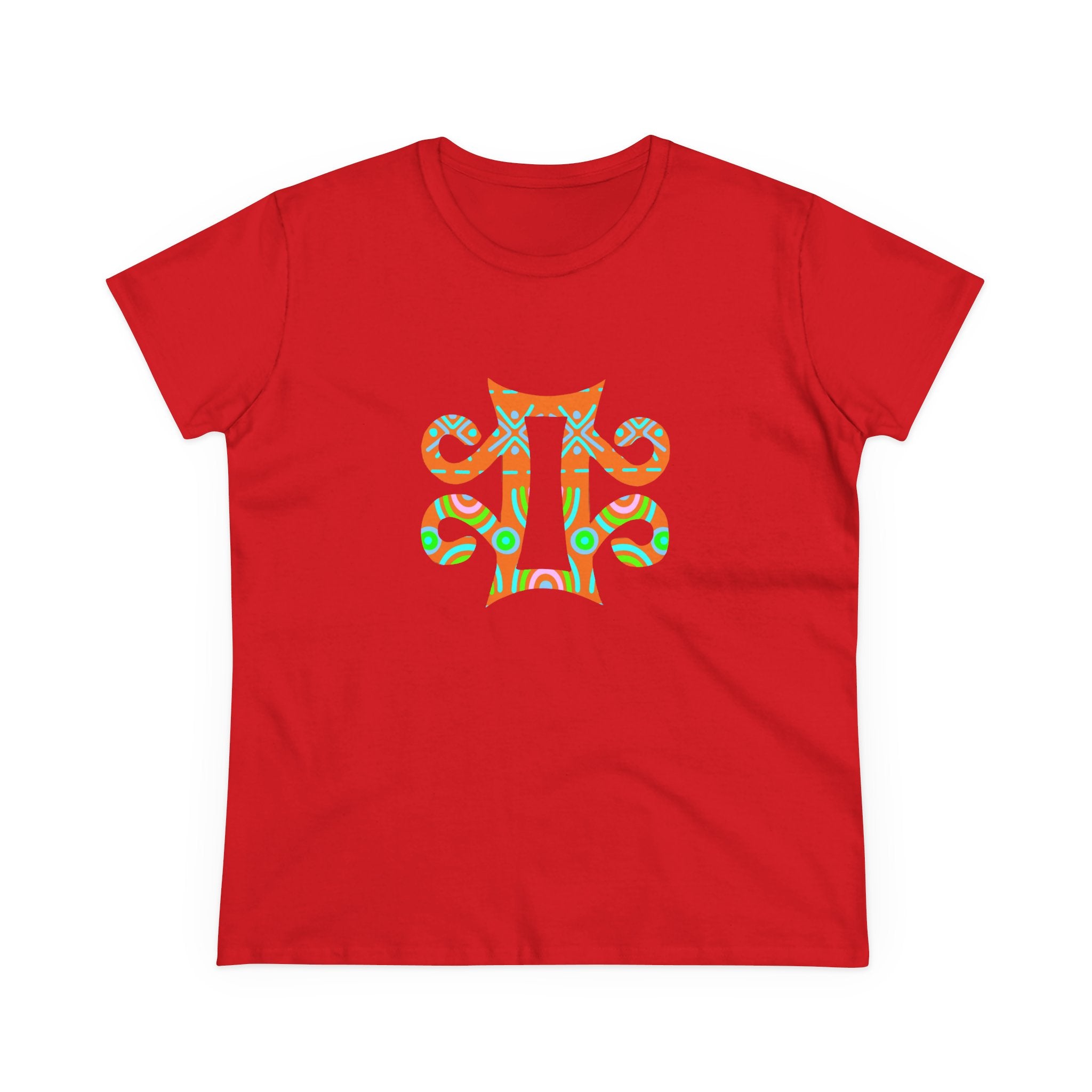 Women's Tee with Adinkra Symbol Design
