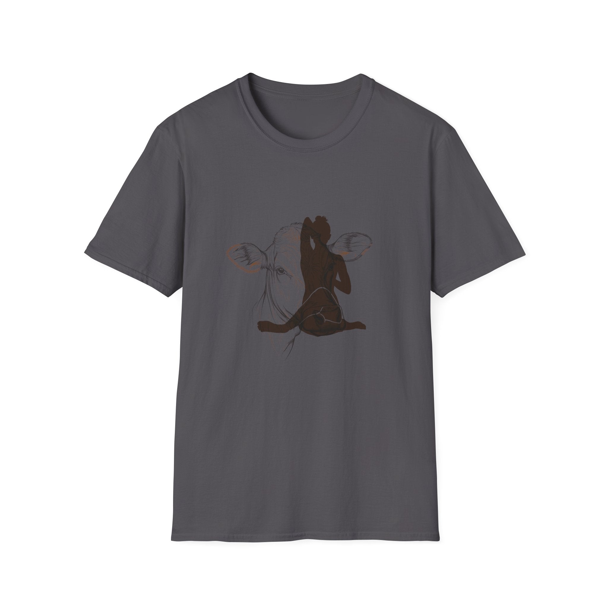 Cow Face Pose Softstyle T-Shirt -Yoga Statement Tee