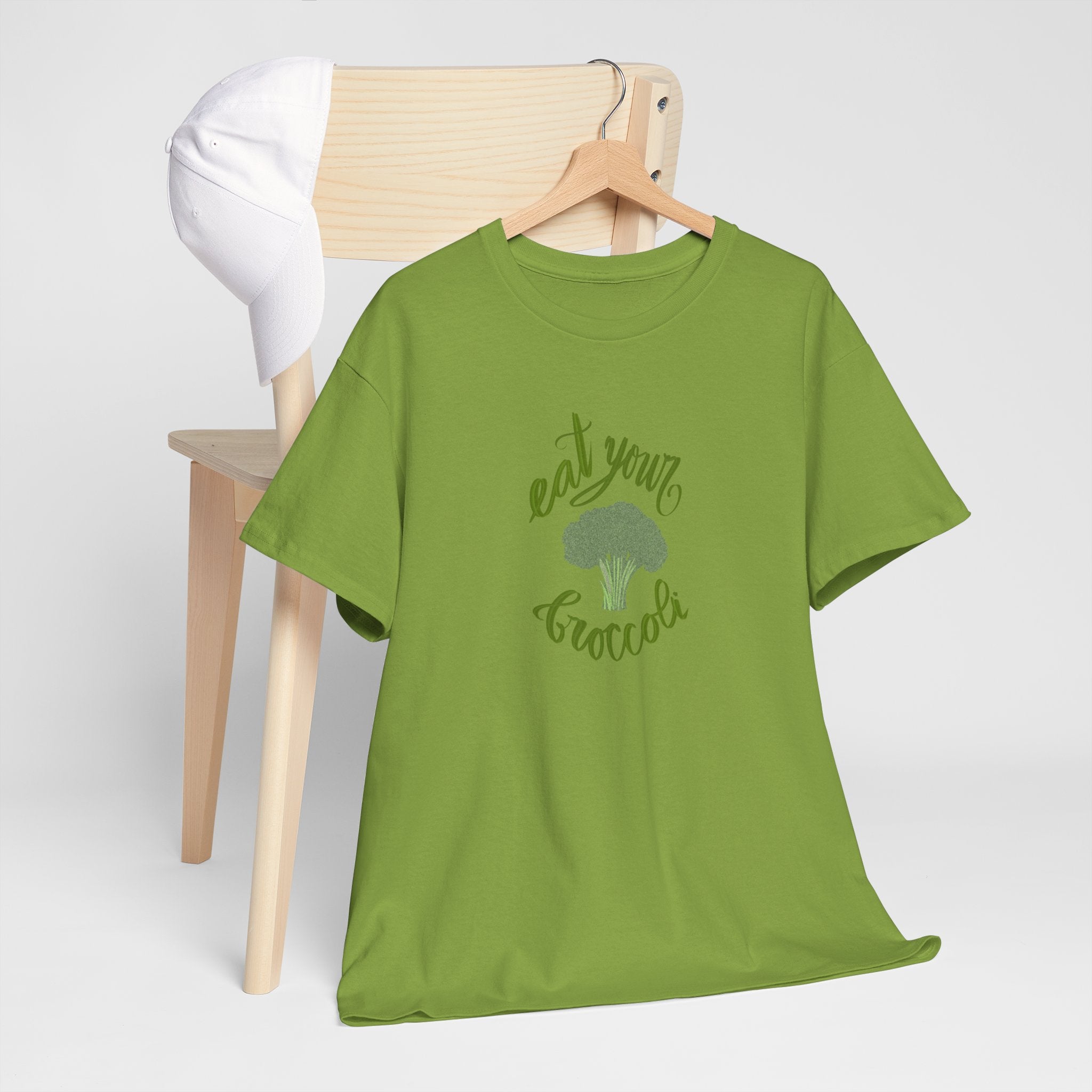EAT YOUR BROCCOLI Unisex Heavy Cotton Tee