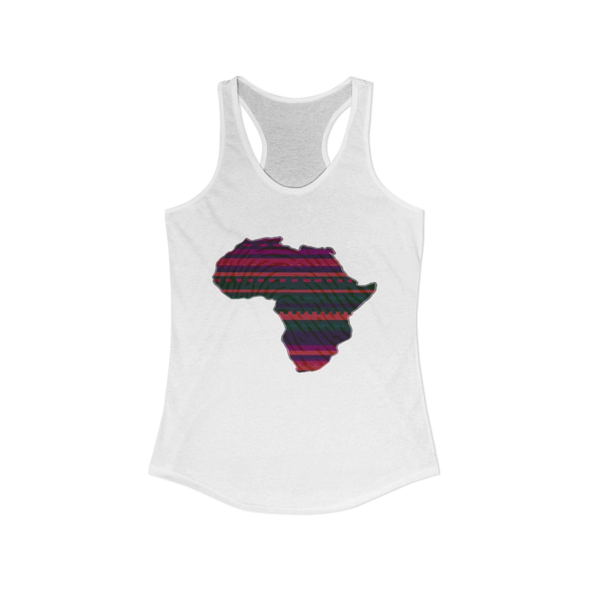 African Kente & Fingerprint Heritage Tank — Black History Racerback