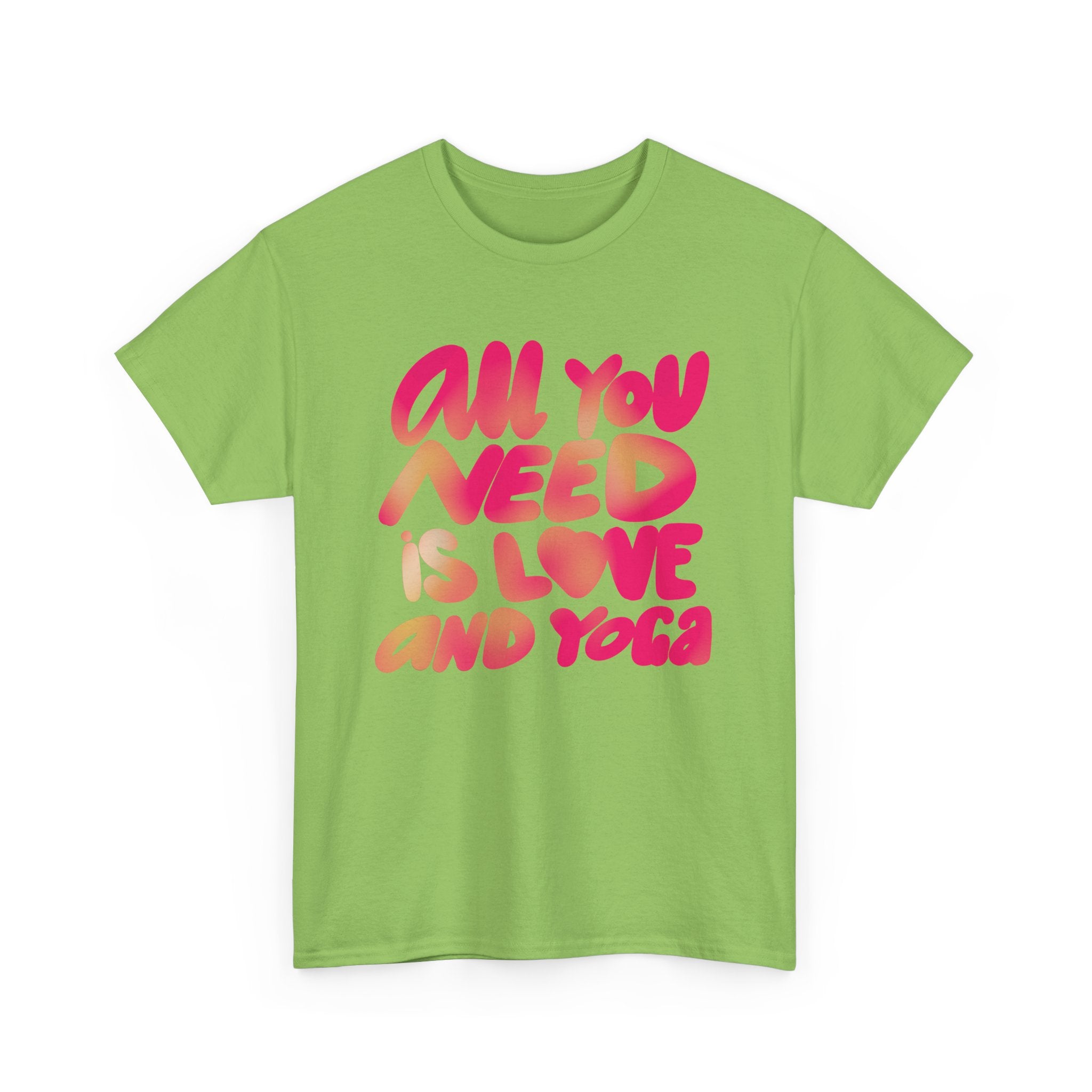 All You Need is Love and Yoga Unisex Heavy Cotton Tee
