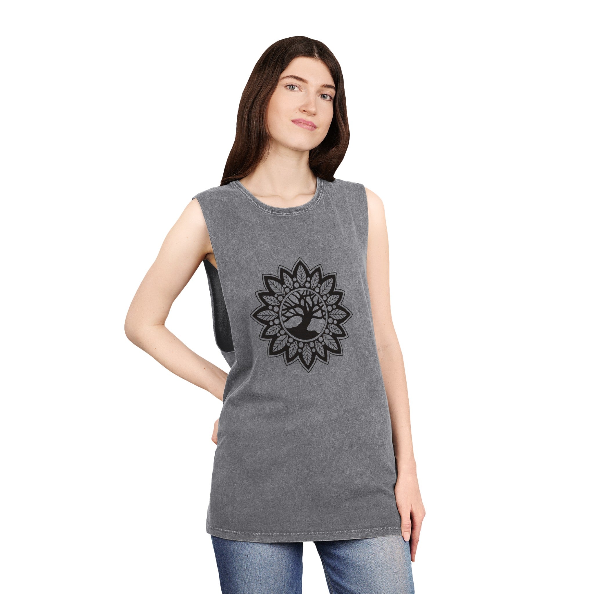 YOGA TREE Unisex Stonewash Tank Top