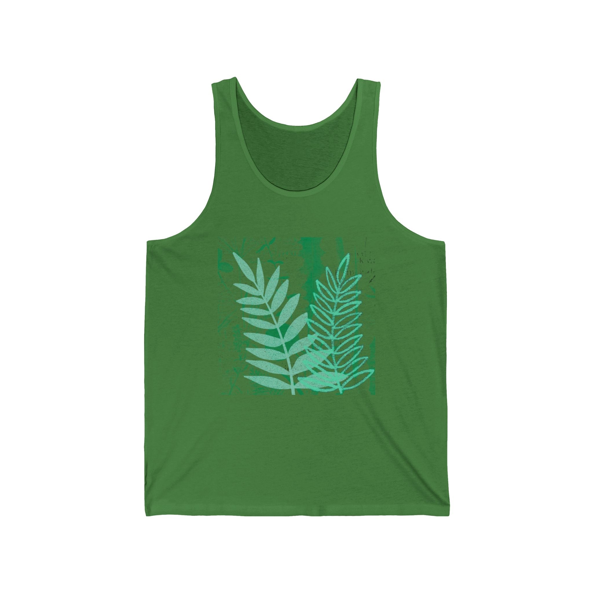 Tropical Leaves Unisex Jersey Tank - Perfect for Summer Adventures