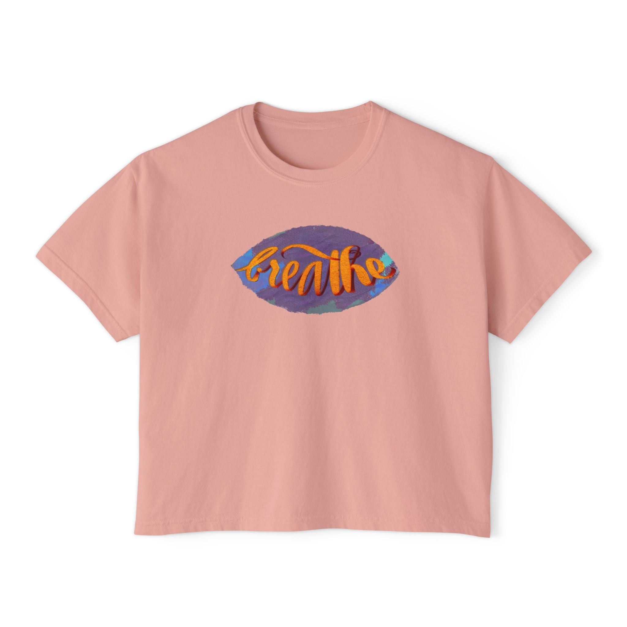 Breathe Women's Boxy Tee - Relaxed Fit Inspirational Top