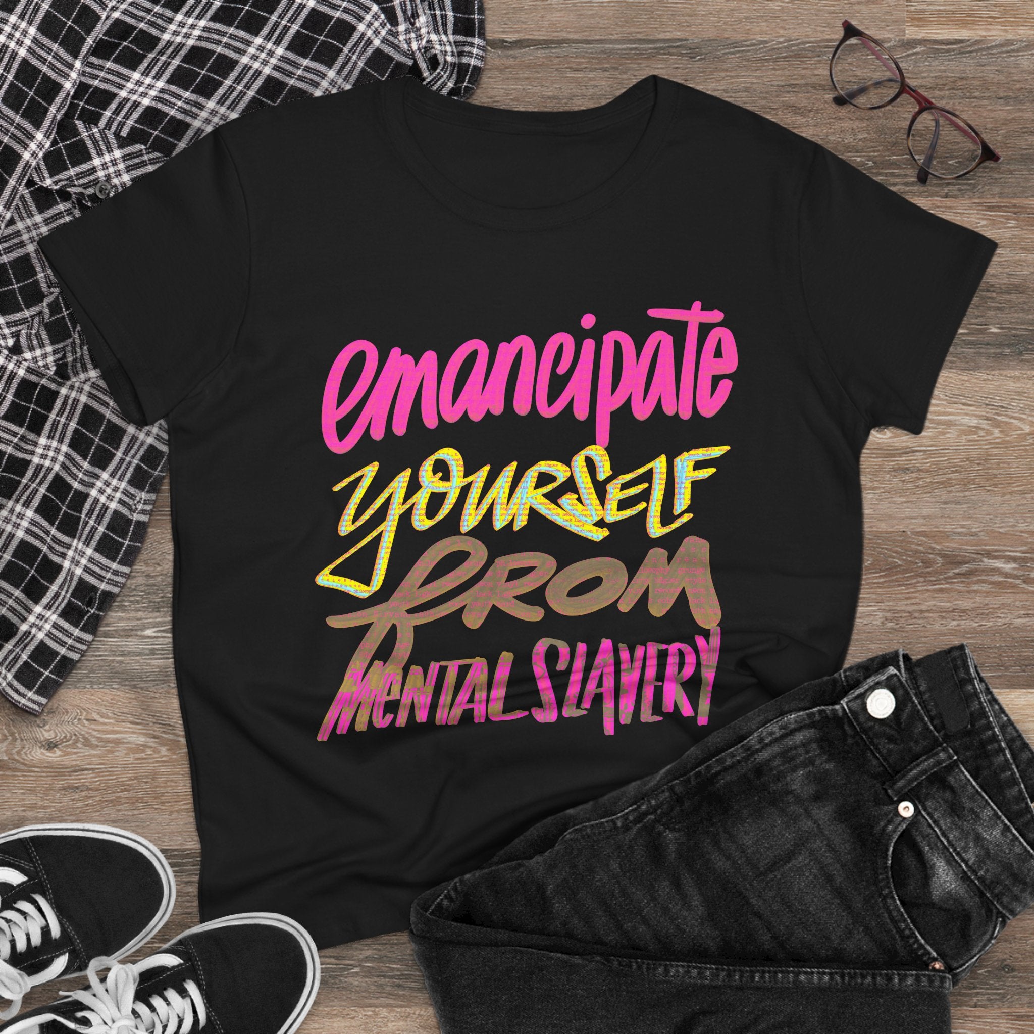 Women's Midweight Cotton Tee - 'Emancipate Yourself'