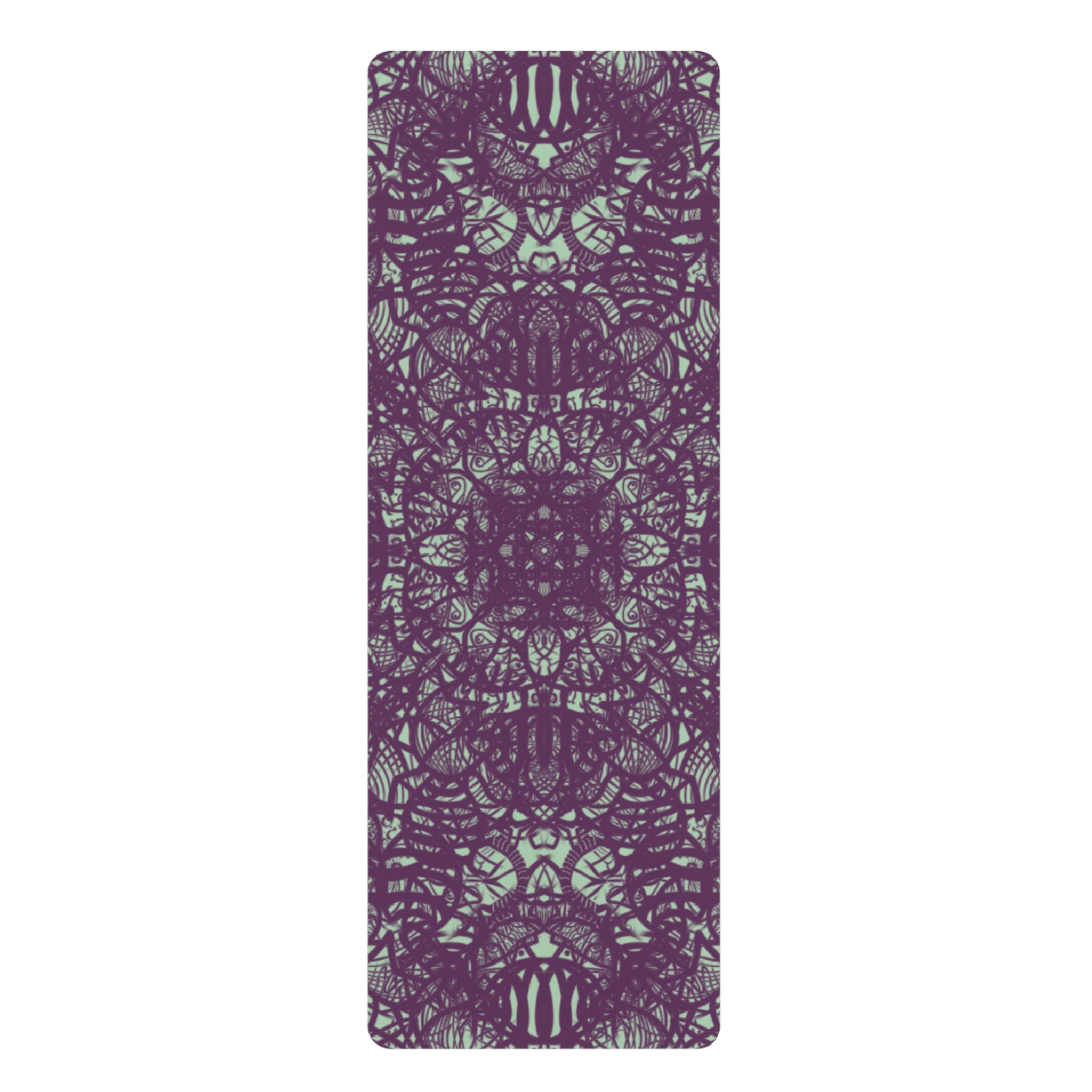 PURPLE PATTERN Rubber Yoga Mat