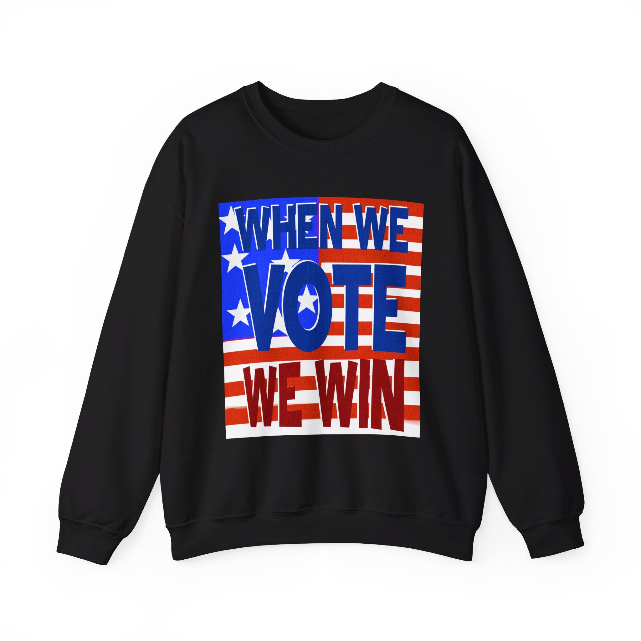 WHEN WE VOTE WE WIN Unisex Heavy Blend™ Crewneck Sweatshirt