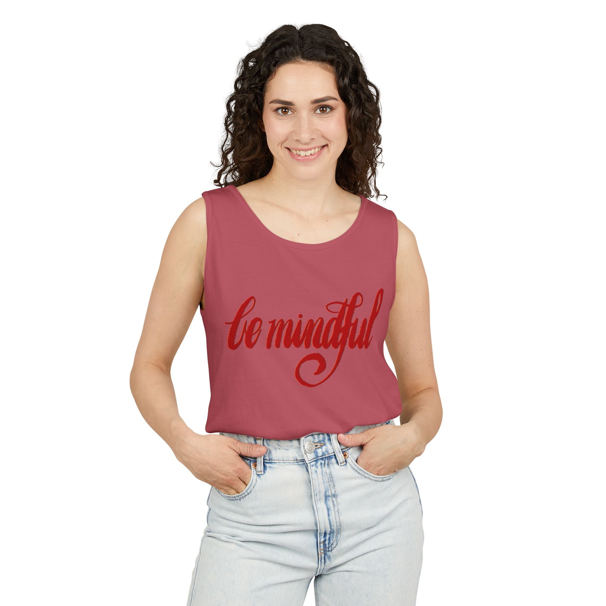Be Mindful Unisex Tank Top - Comfort in Style for Mindfulness Enthusiasts