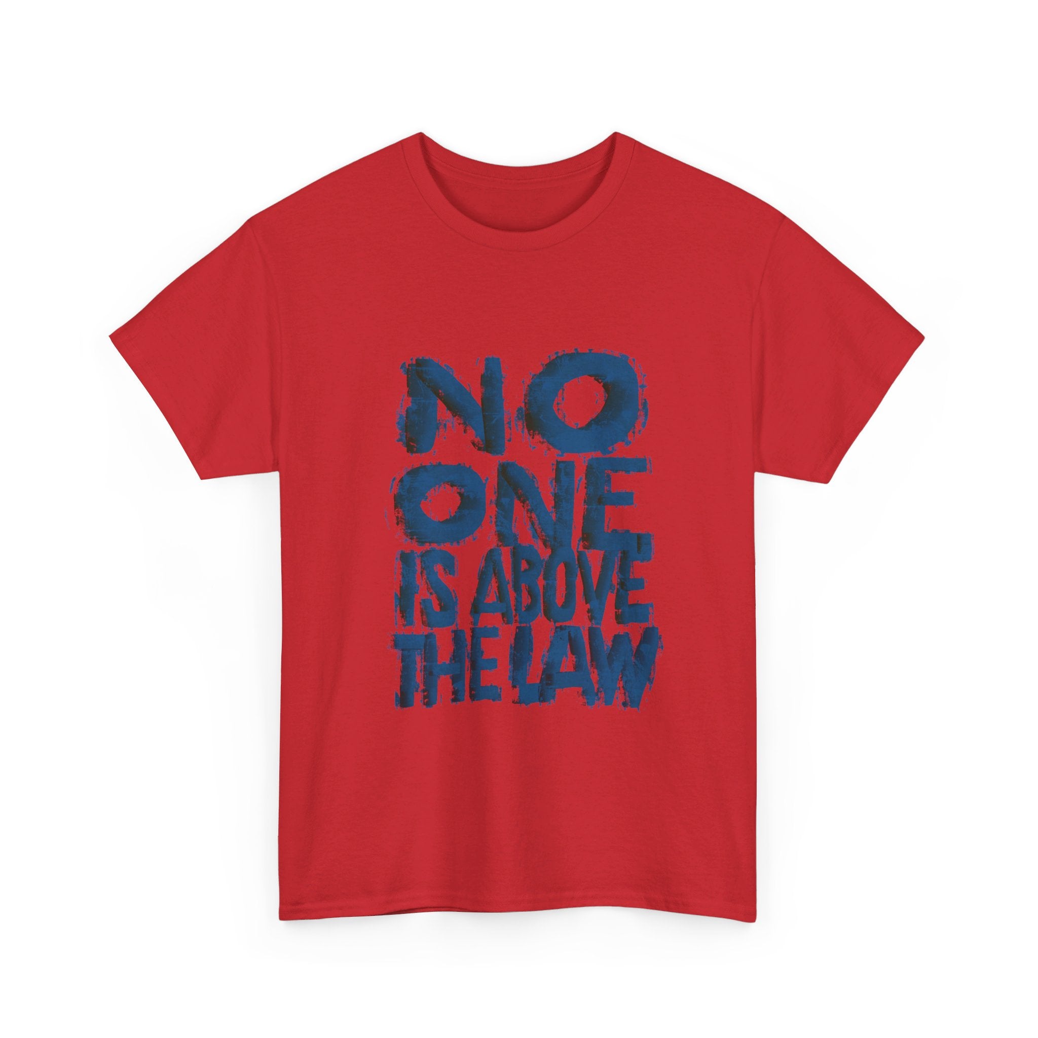 NO ONE IS ABOVE THE LAW Unisex Heavy Cotton Tee