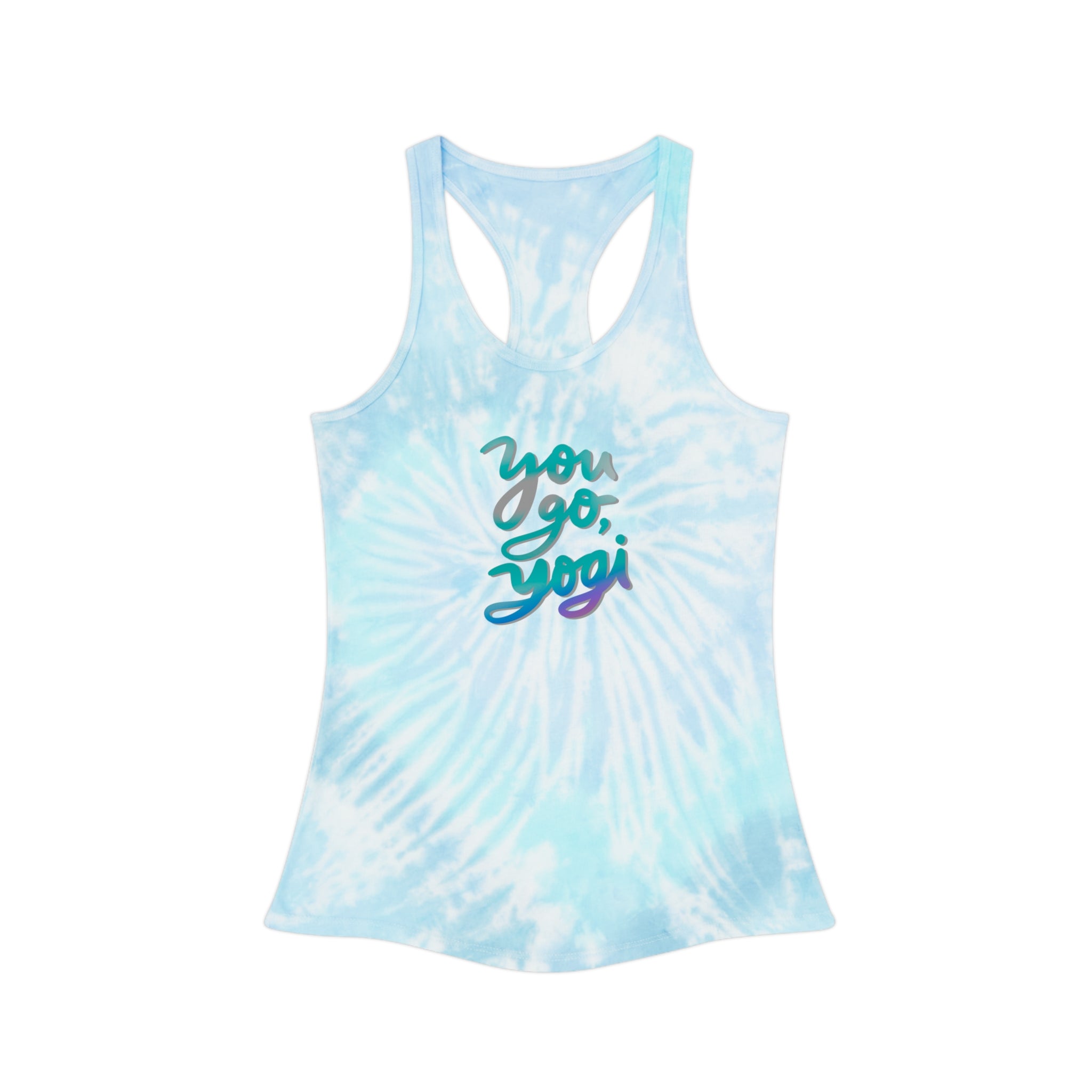 You Go Yogi Tie Dye Racerback Tank Top for Active Lifestyle