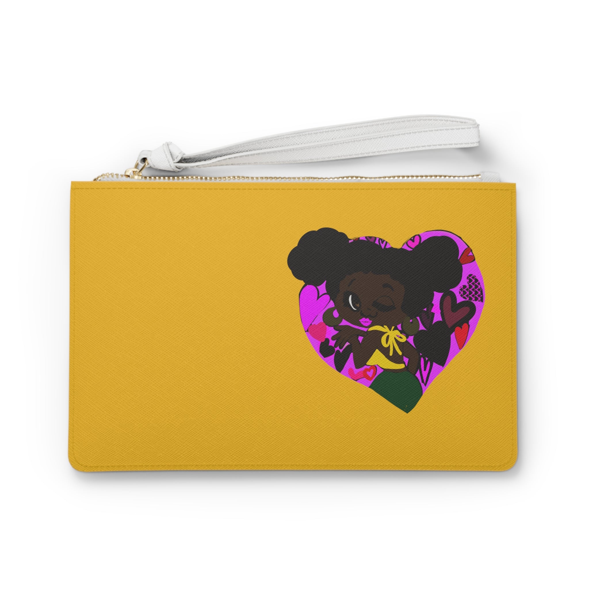 BLOWING KISSES ZIP CLUTCH Bag
