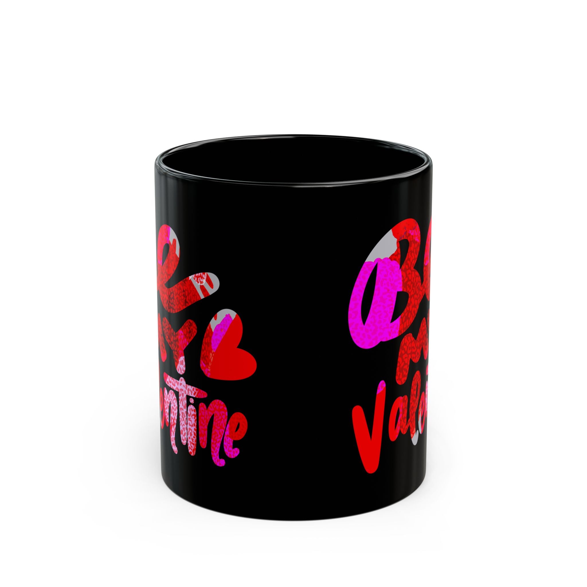 BE MY VALENTINE Black Mug (11oz)