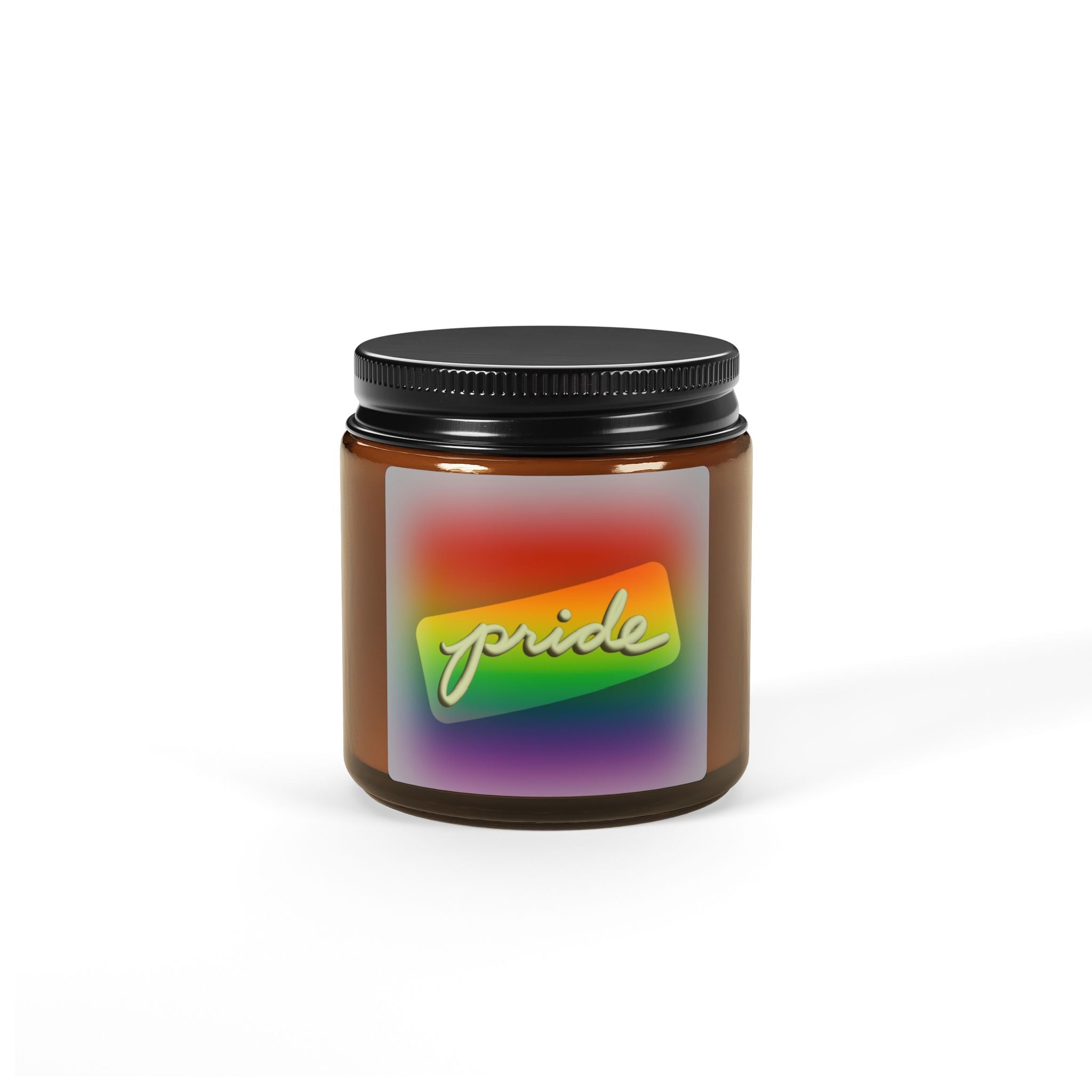 Rainbow Pride Scented Soy Candle | Eco-Friendly Amber Jar | Gift for LGBTQ+ Allies & Celebrations | Home Decor, Relaxation, Aromatherapy