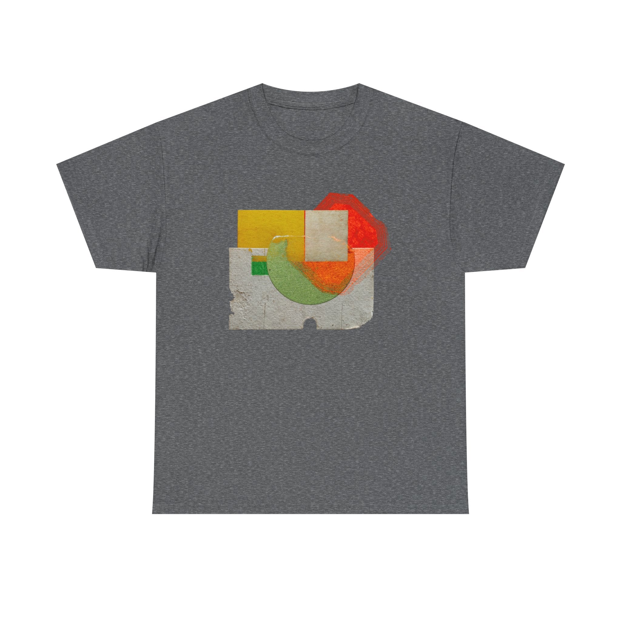 Modern Geometric Unisex Heavy Cotton Tee - Unique Artistic T-Shirt