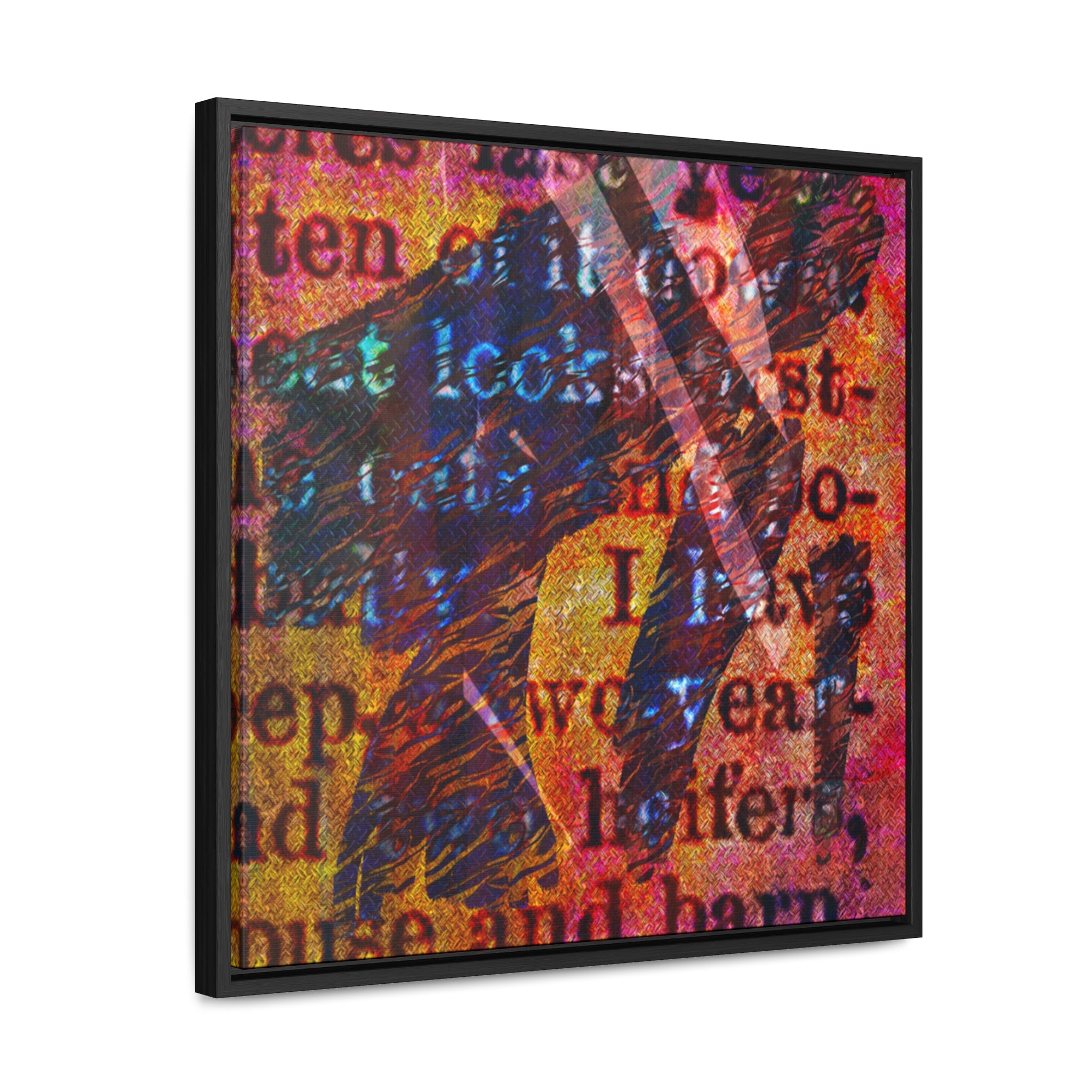 WORDS PEOPLE SAY Gallery Canvas Wraps, Square Frame