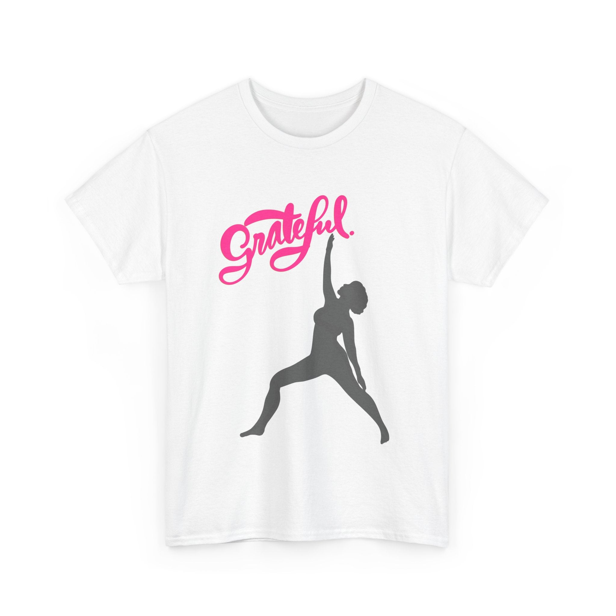 Grateful Unisex Heavy Cotton Tee - Inspirational Yoga Design