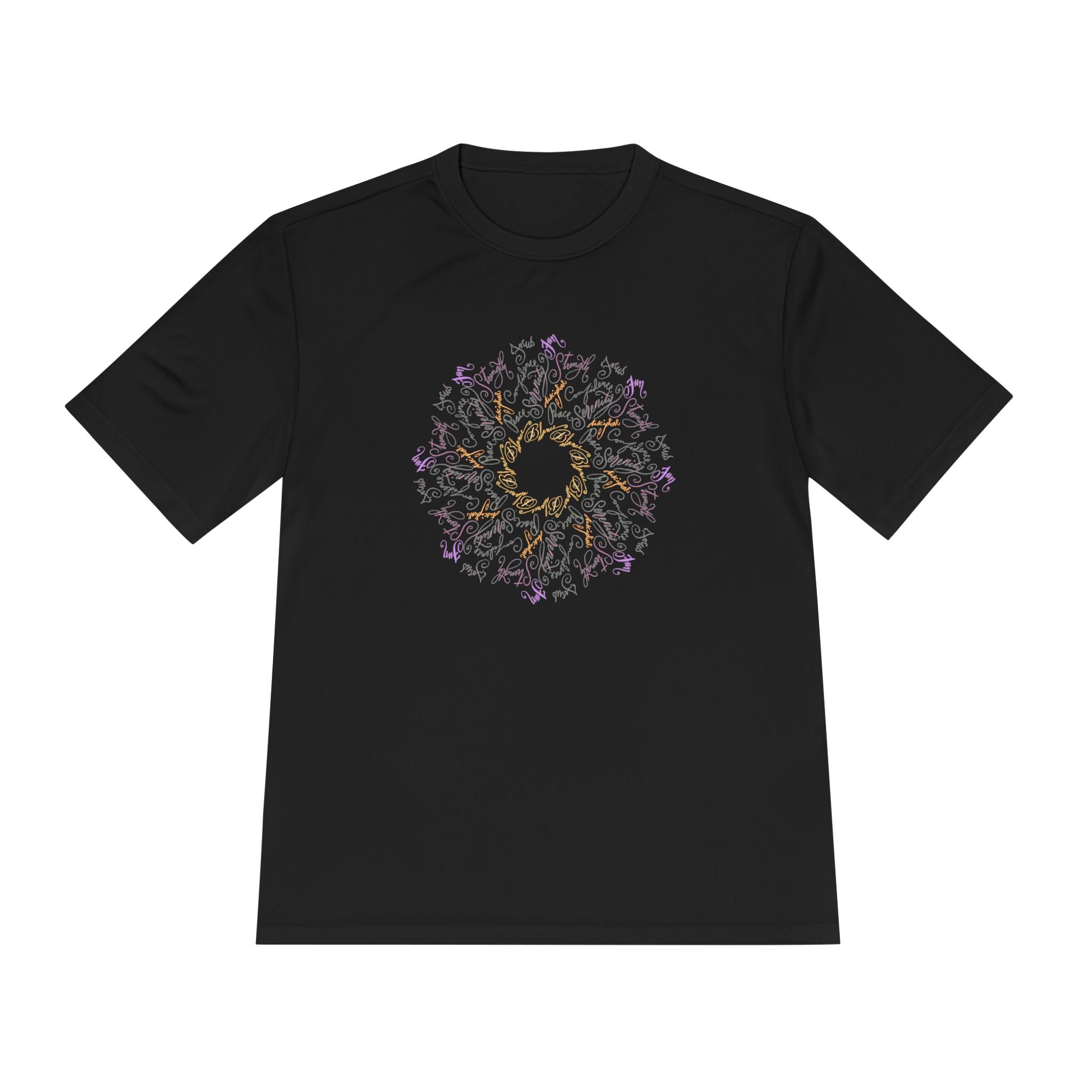 Mandala Yoga Pose Design Unisex Moisture Wicking Tee - Perfect for Active Lifestyle