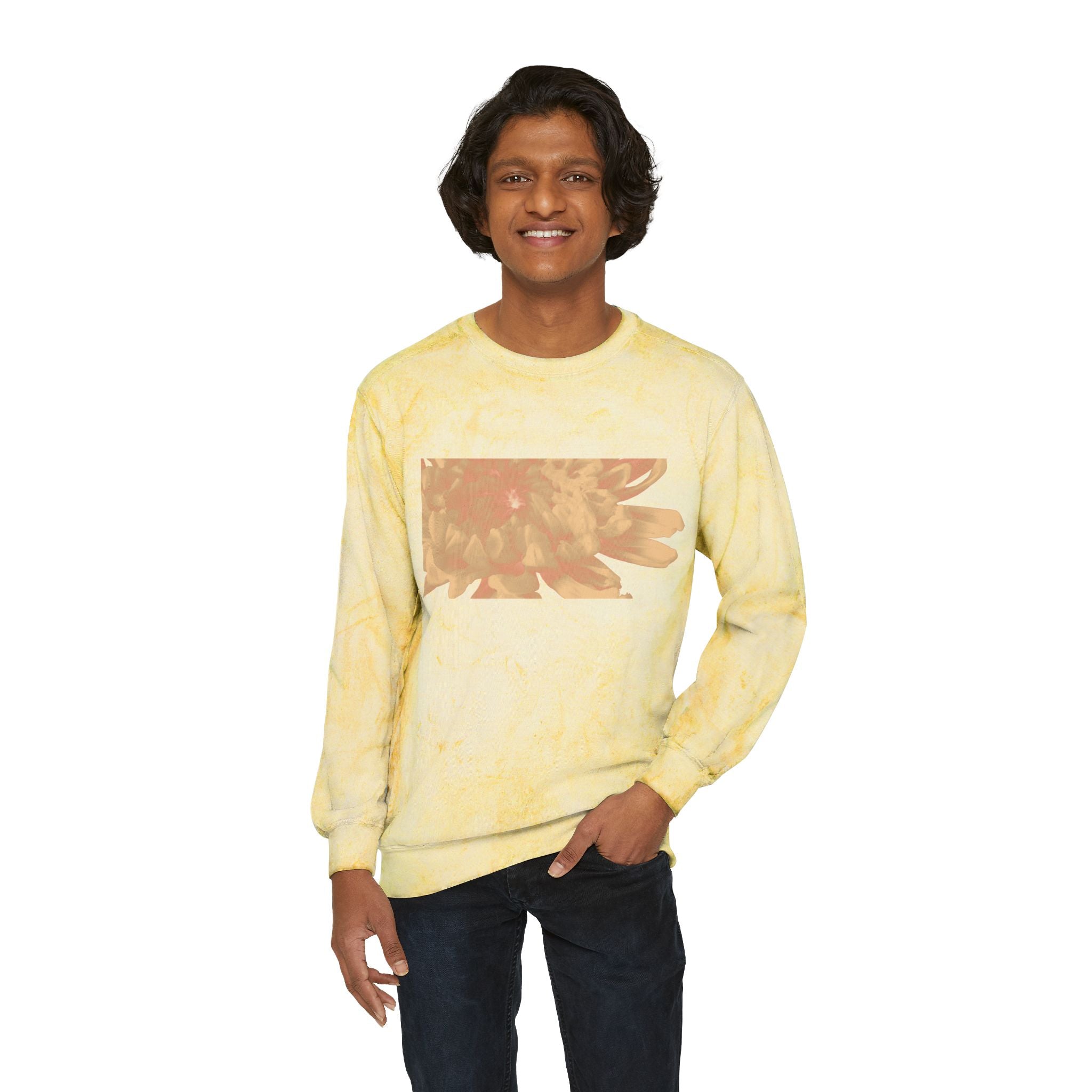 Color Blast Crewneck Sweatshirt - Bright Floral Design for Unisex Fashion