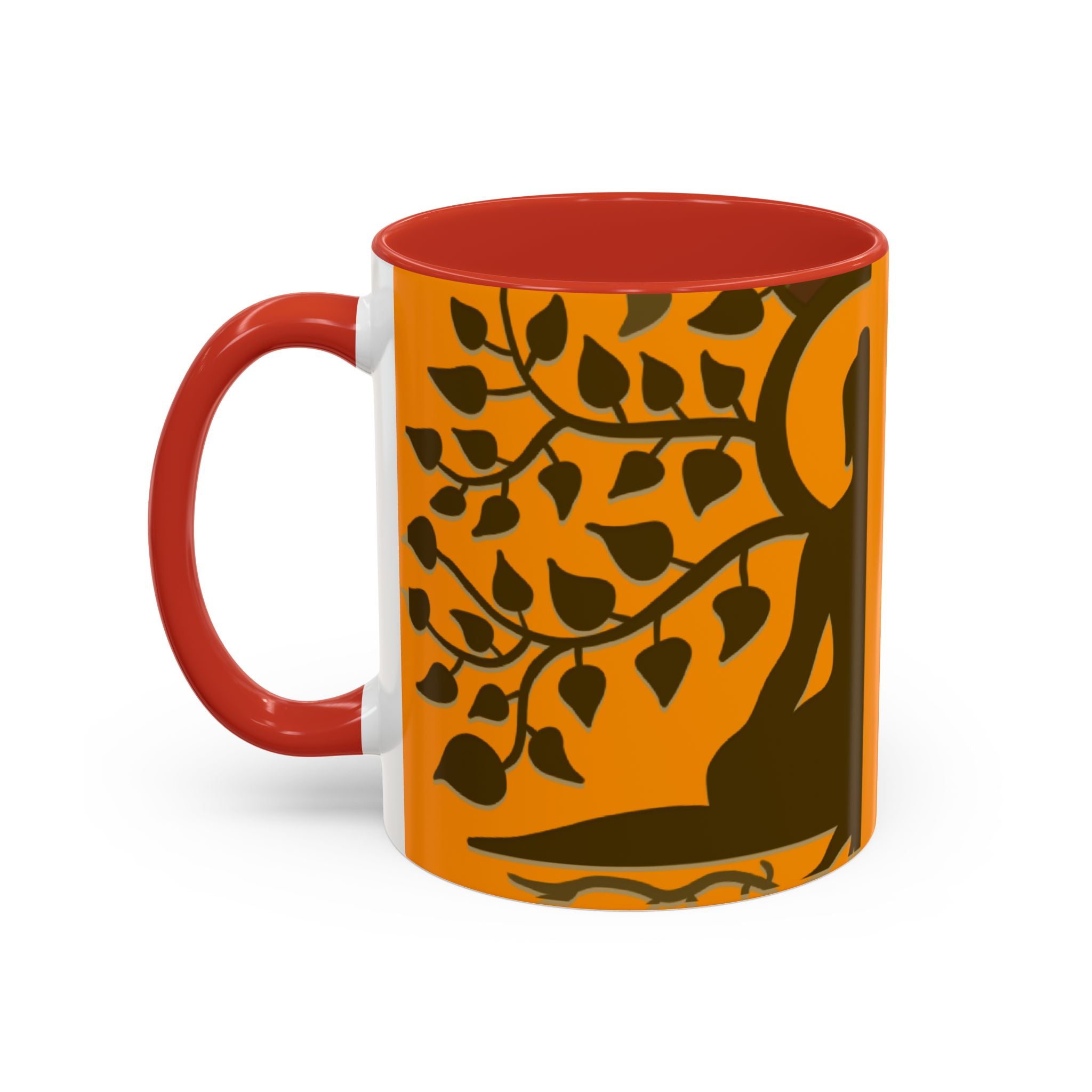YOU BECOME WHAT YOU IMAGINE YOGA Accent Coffee Mug (11 oz)