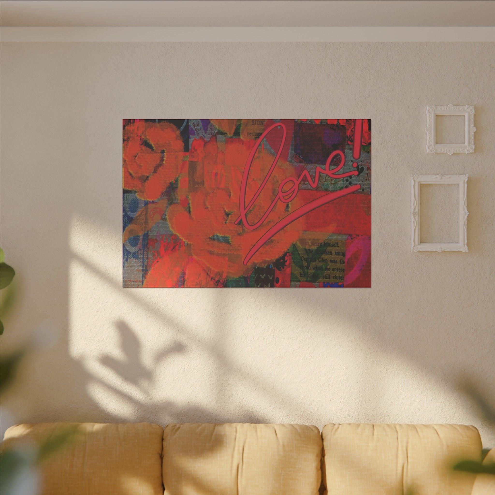 Love Inspired Giclée Canvas Print | Colorful Floral Artwork