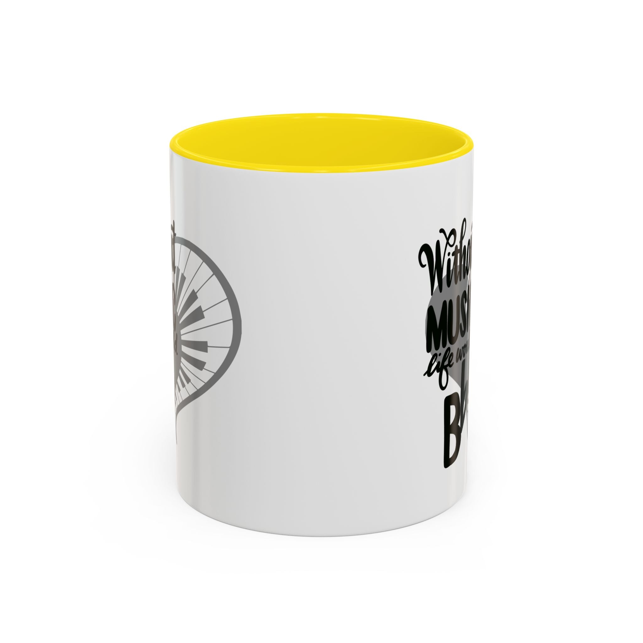 Inspirational Music Accent Coffee Mug - "Without Music Life Would Be Bb" - Perfect for Musicians and Music Lovers