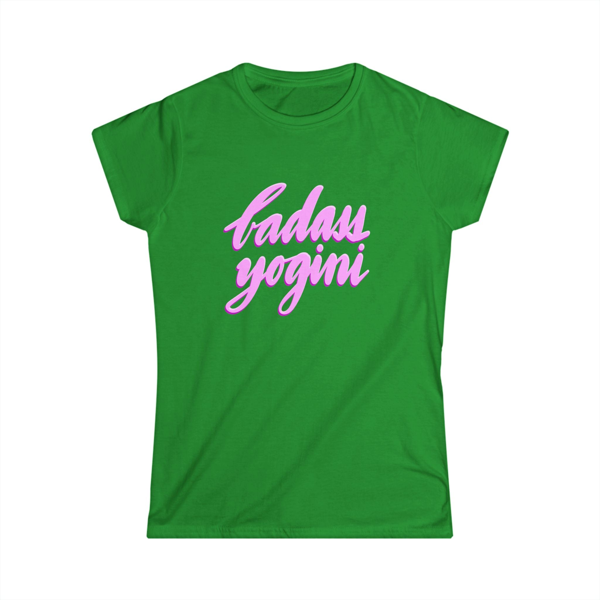 'Badass Yogini' Women's Softstyle Tee - Empowering T-Shirt for Yoga Lovers