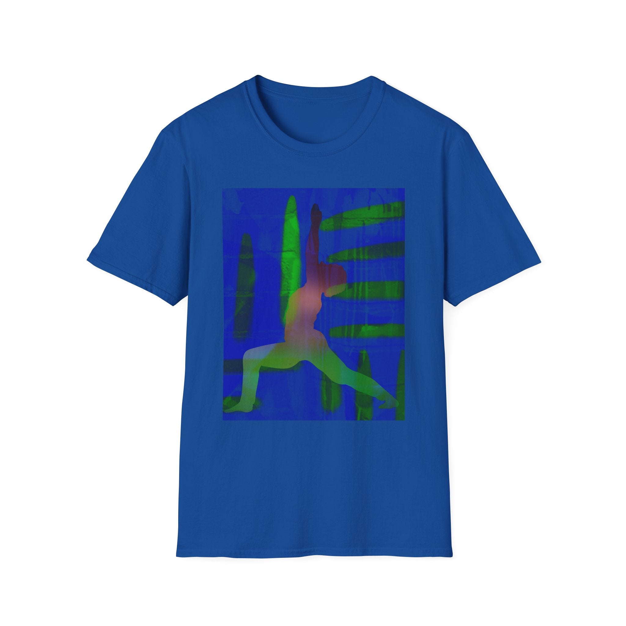 Yoga Pose Graphic T‑Shirt — Abstract Warrior Silhouette
